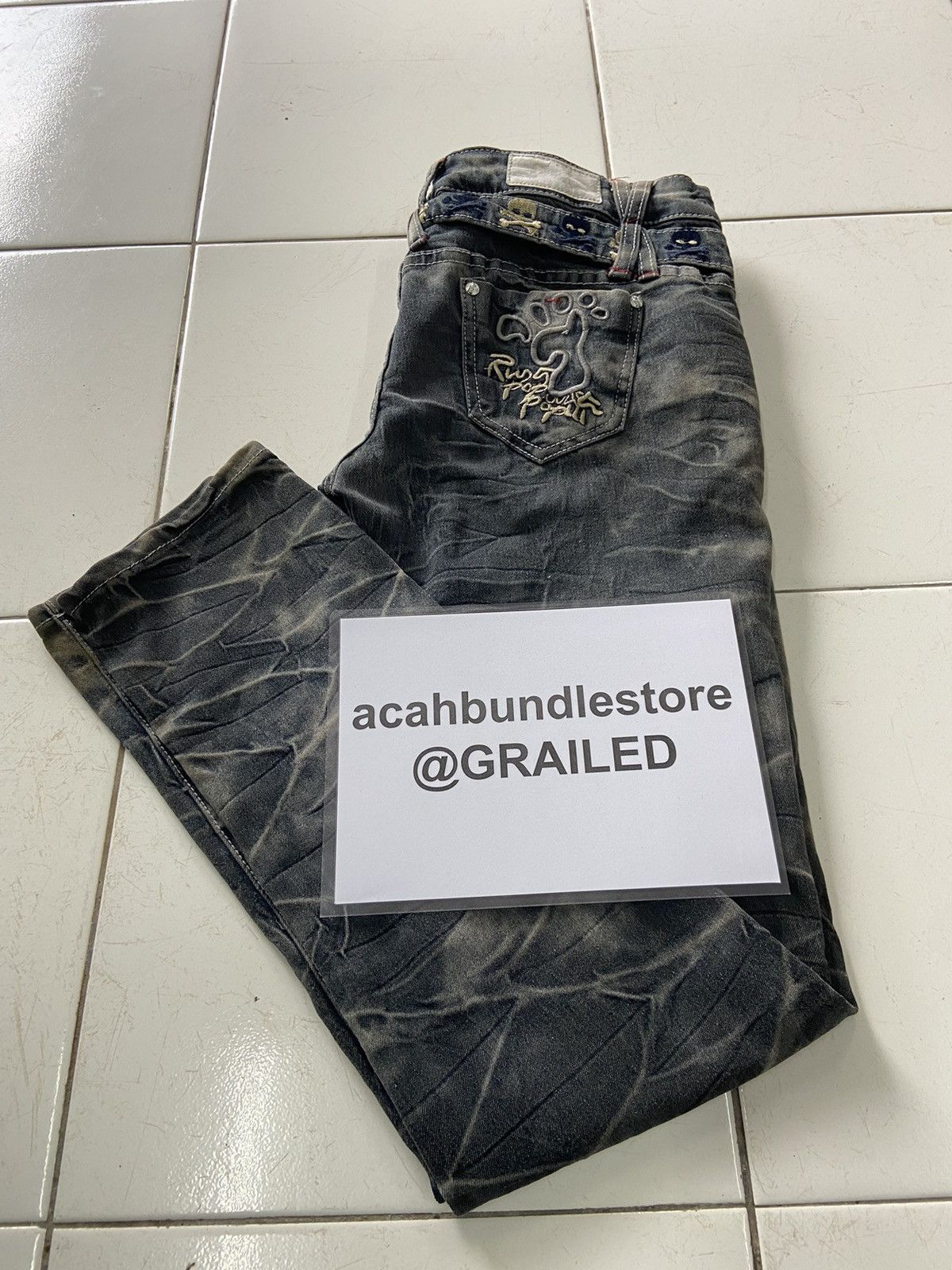 If Six Was Nine HEDF JEANS FLARE STYLE JEANS Size 30" / US 8 / IT 44 - 14 Thumbnail
