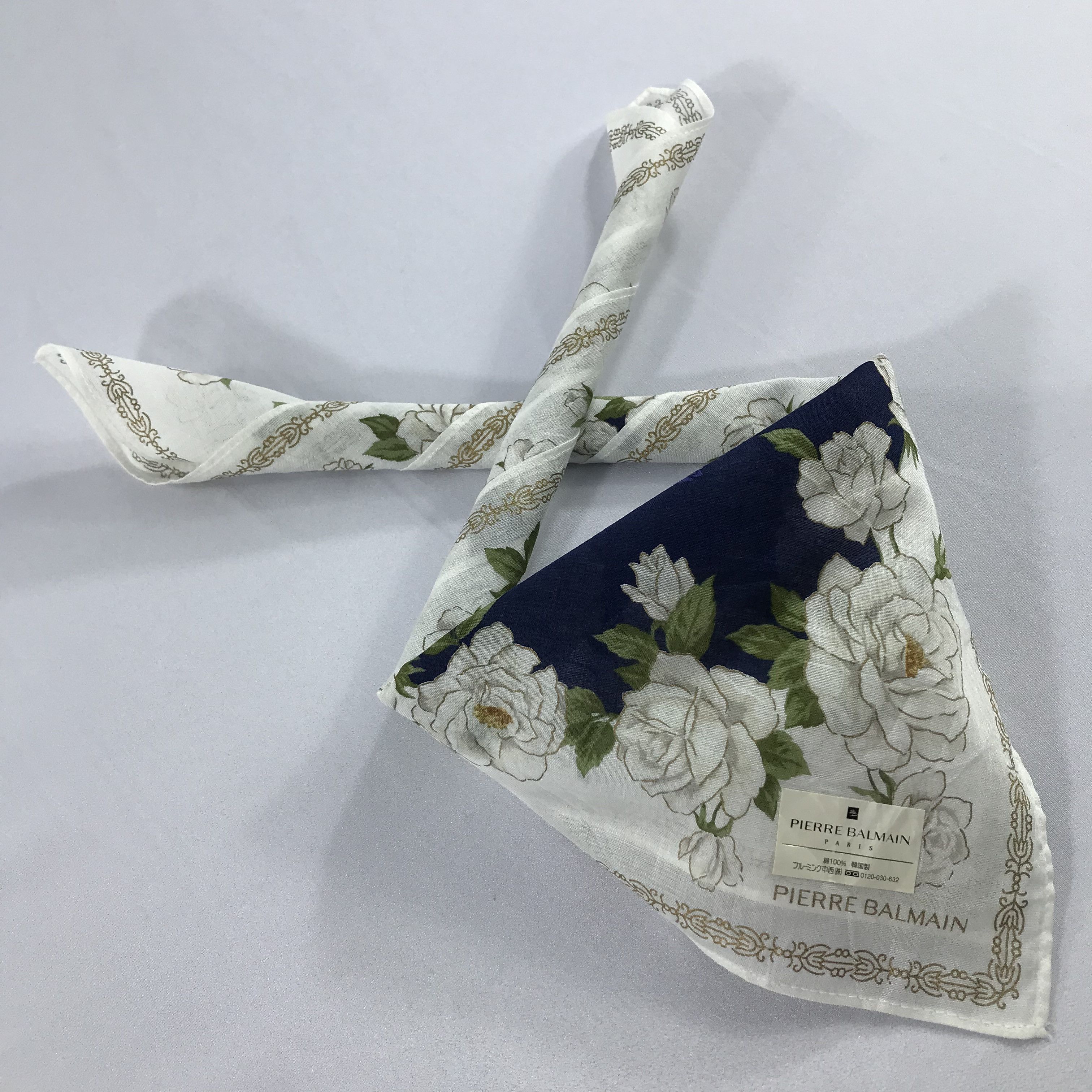 Pierre Balmain × Vintage Pierre Balmain Bandana / Handkerchief / Neckerchief - S2072 Size ONE SIZE - 4 Thumbnail