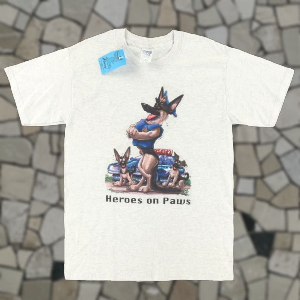 Vintage McCartney Shirt Grey Men's M Heroes on Paws Police K-9 T-Shirt Size US M / EU 48-50 / 2 - 1 Thumbnail