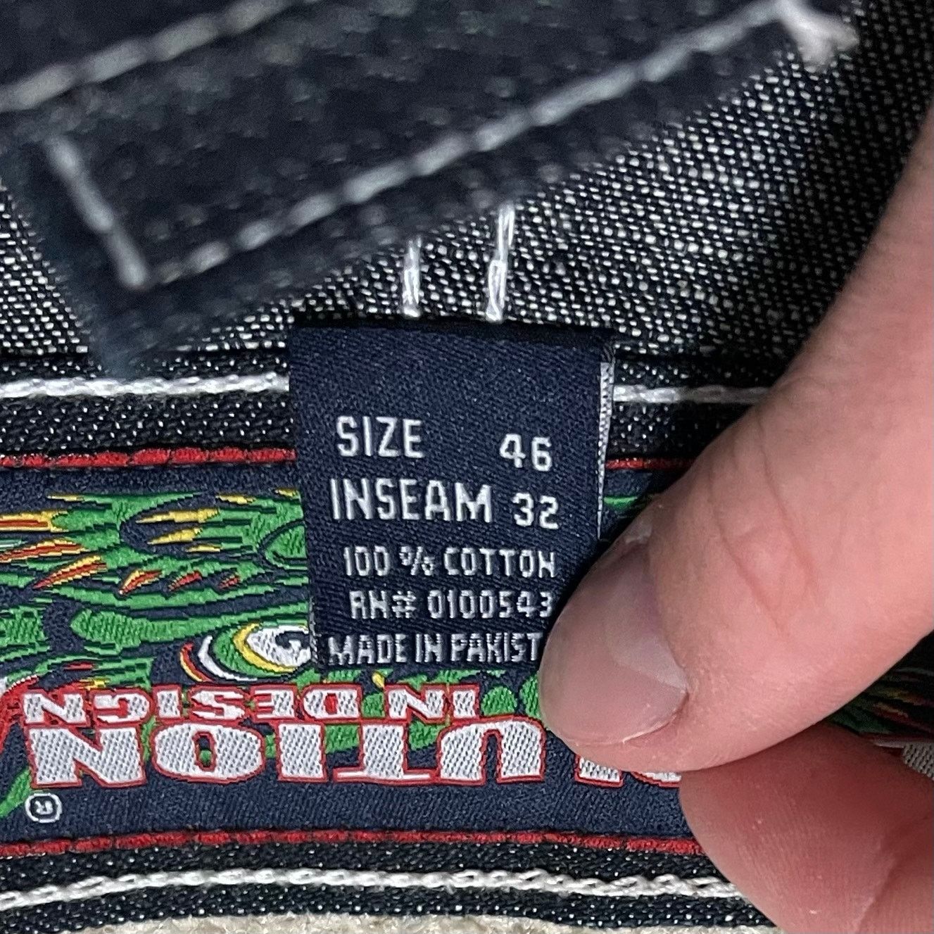 Other Evolution Y2K Cyber Baggy Skater Zombie Embroidered Jeans 46 Size US 44 / EU 60 - 4 Thumbnail