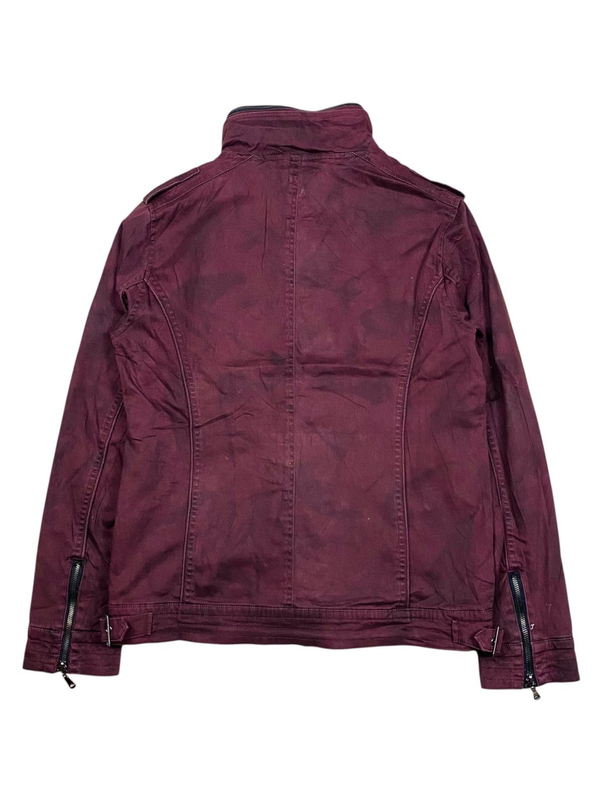 BUFFALO BOBS 2000s Semantic Design - Vkei Style Red Wine Bono Jacket Size US M / EU 48-50 / 2 - 4 Thumbnail