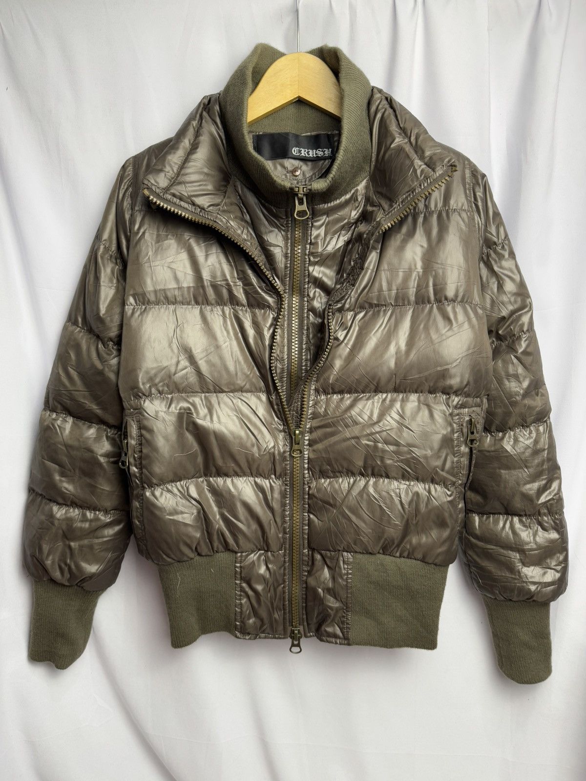 Double Layers Puffer Down Jacket Crush Japanese