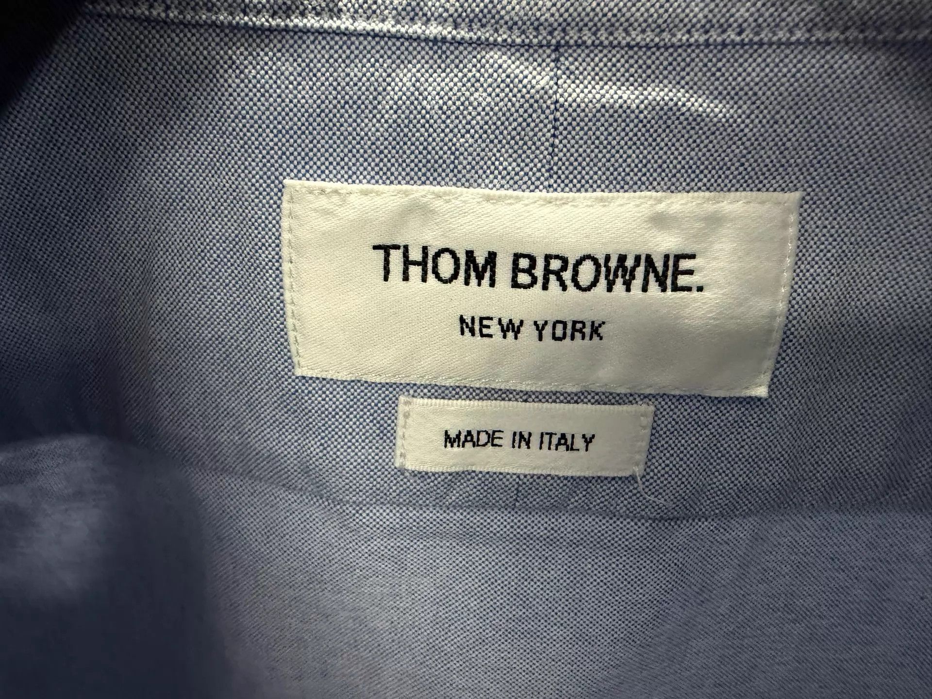 Thom Browne Thom Browne Men's Classic 4-Bar Oxford Shirt Blue Sz 2 Size US M / EU 48-50 / 2 - 3 Thumbnail