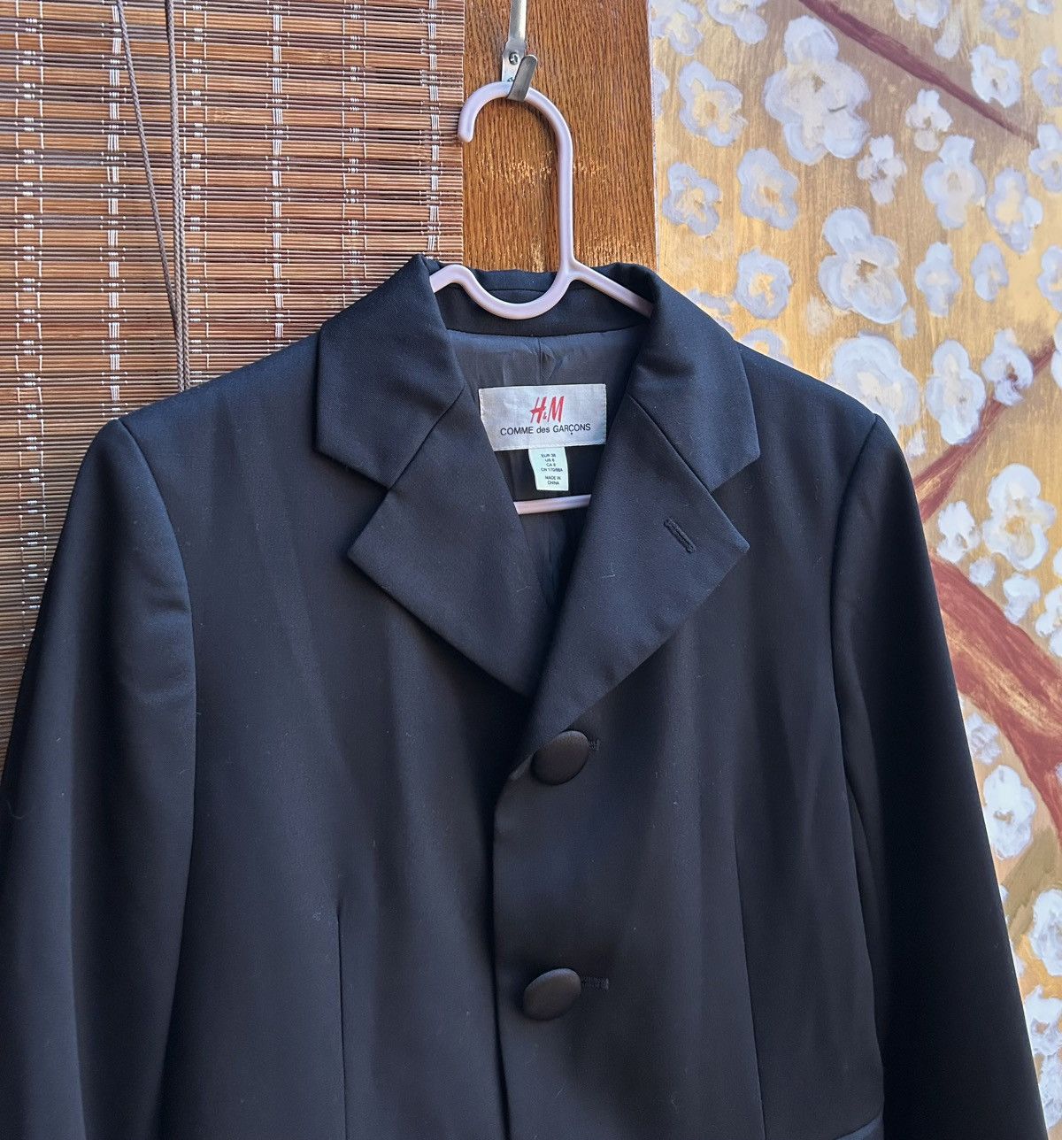 Comme des Garcons × H&M × Vintage Vintage H&M x Comme des Garcons Black Wool Blazer Jacket Size M / US 6-8 / IT 42-44 - 3 Thumbnail