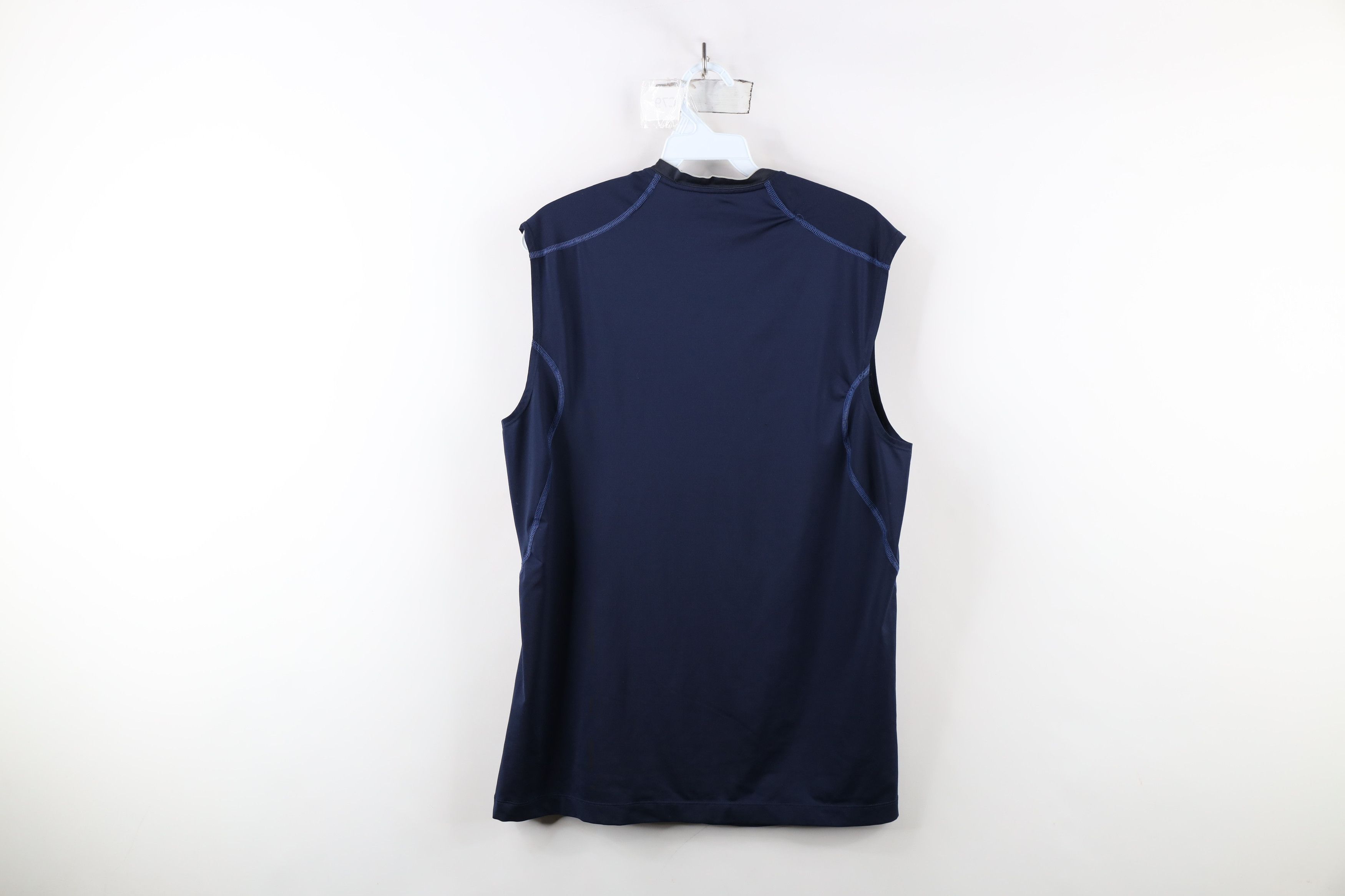 Nike × Vintage Nike Pro Combat Fitted Muscle Tank Tank Top T-Shirt Blue Size US M / EU 48-50 / 2 - 14 Thumbnail