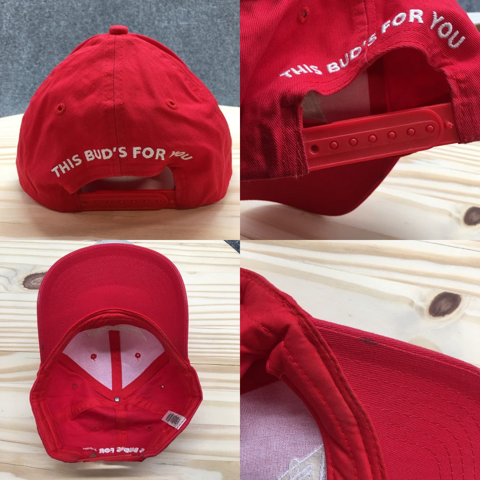 Budweiser Budweiser Baseball Hat Mens Red One Size Adjustable Curved Brim Embroidered Logo Size ONE SIZE - 8 Thumbnail