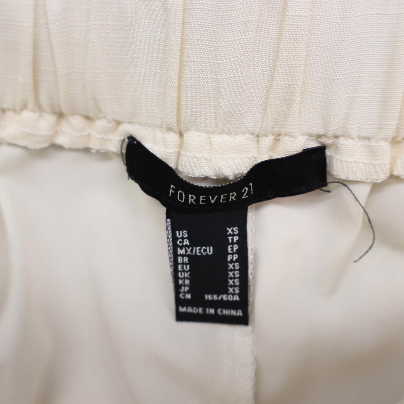 Forever 21 FOREVER 21 Off White A-Line Mini-Skirt XS EUC Size 26" / US 2 / IT 38 - 6 Thumbnail