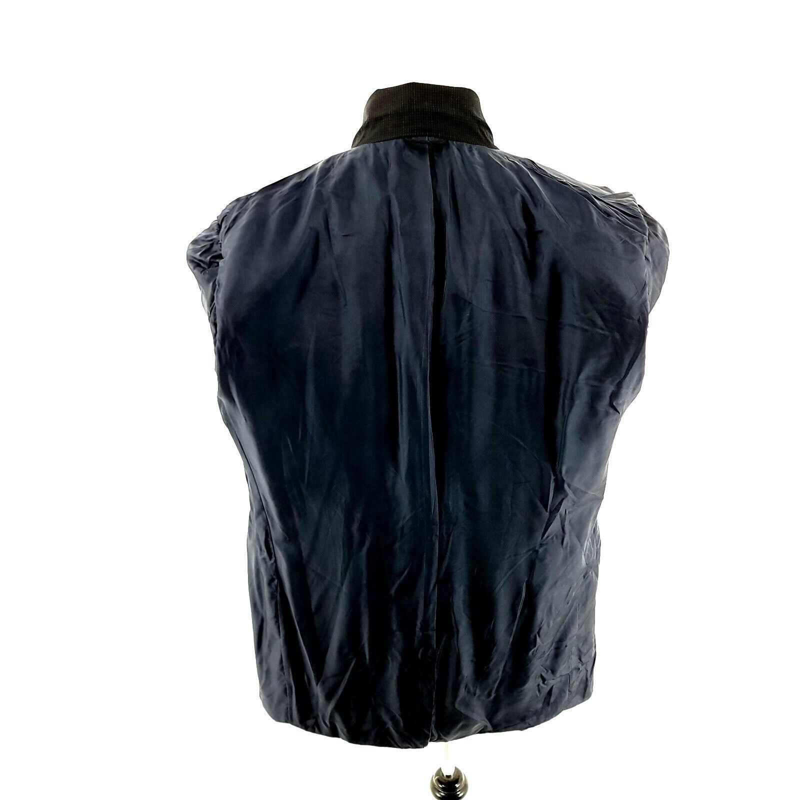 Hart Schaffner Marx Hart Schaffner Marx Wool 3 Button Suit Jacket 42R Black Stri Size 42R - 10 Thumbnail