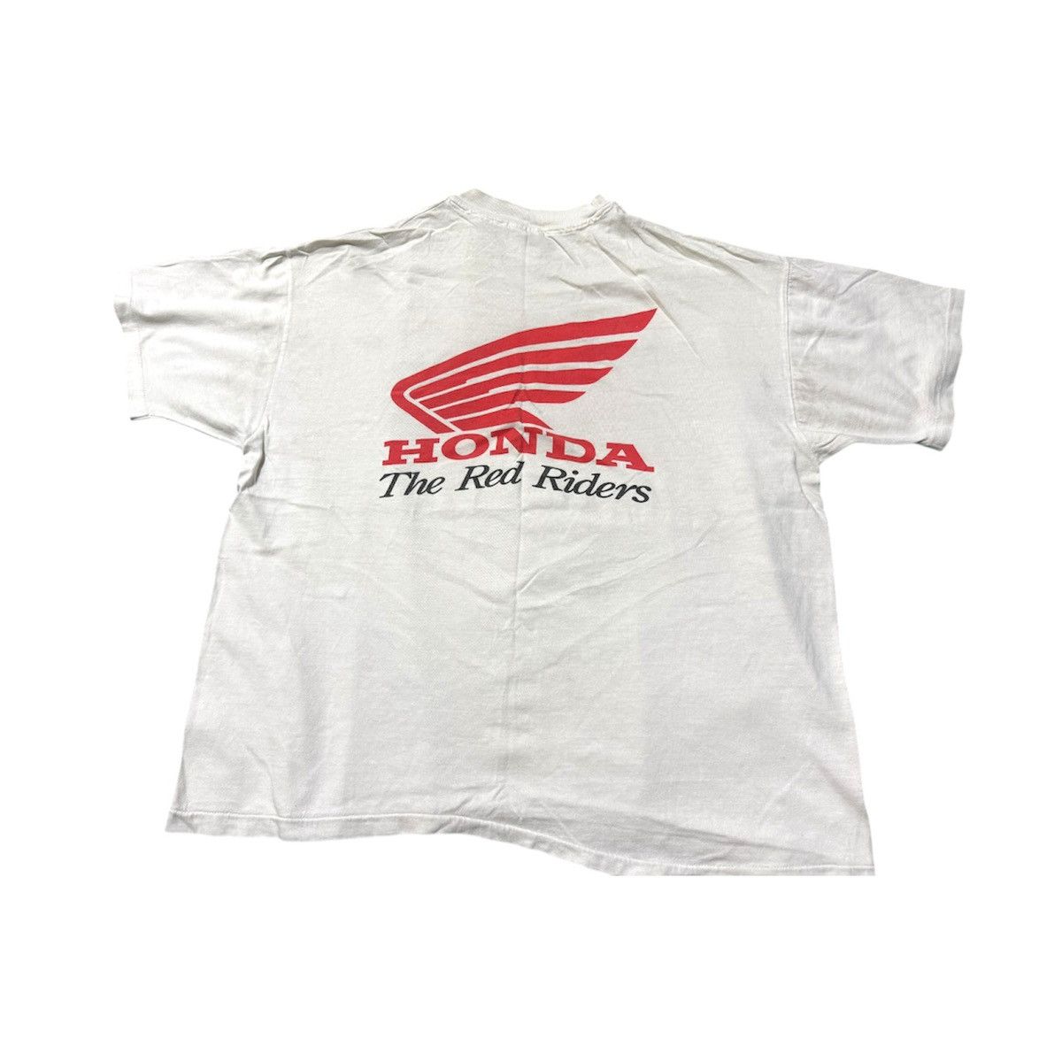 Honda × Vintage Vintage 90s Honda the Red Riders T-Shirt Racing Size US XL / EU 56 / 4 - 2 Thumbnail