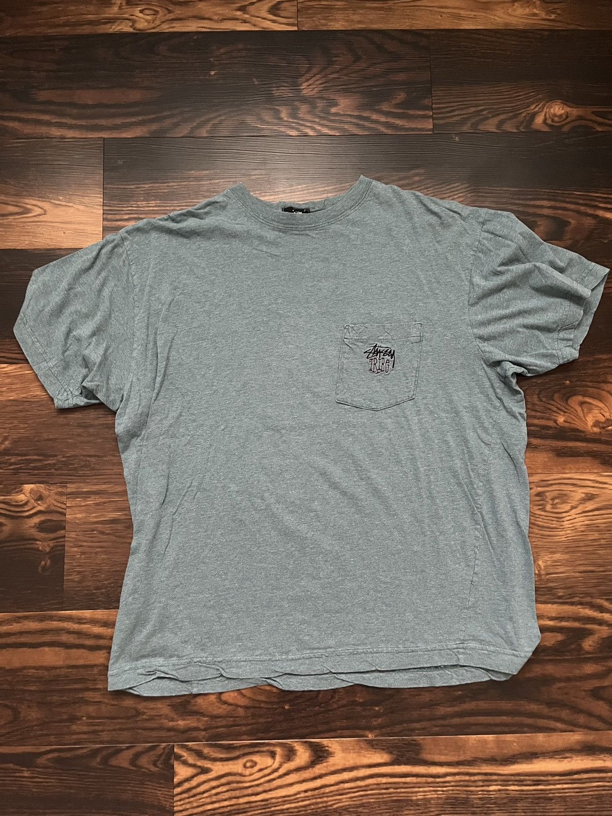 Stussy × Vintage 1980s Stussy Tribe Pocket Tee | Grailed