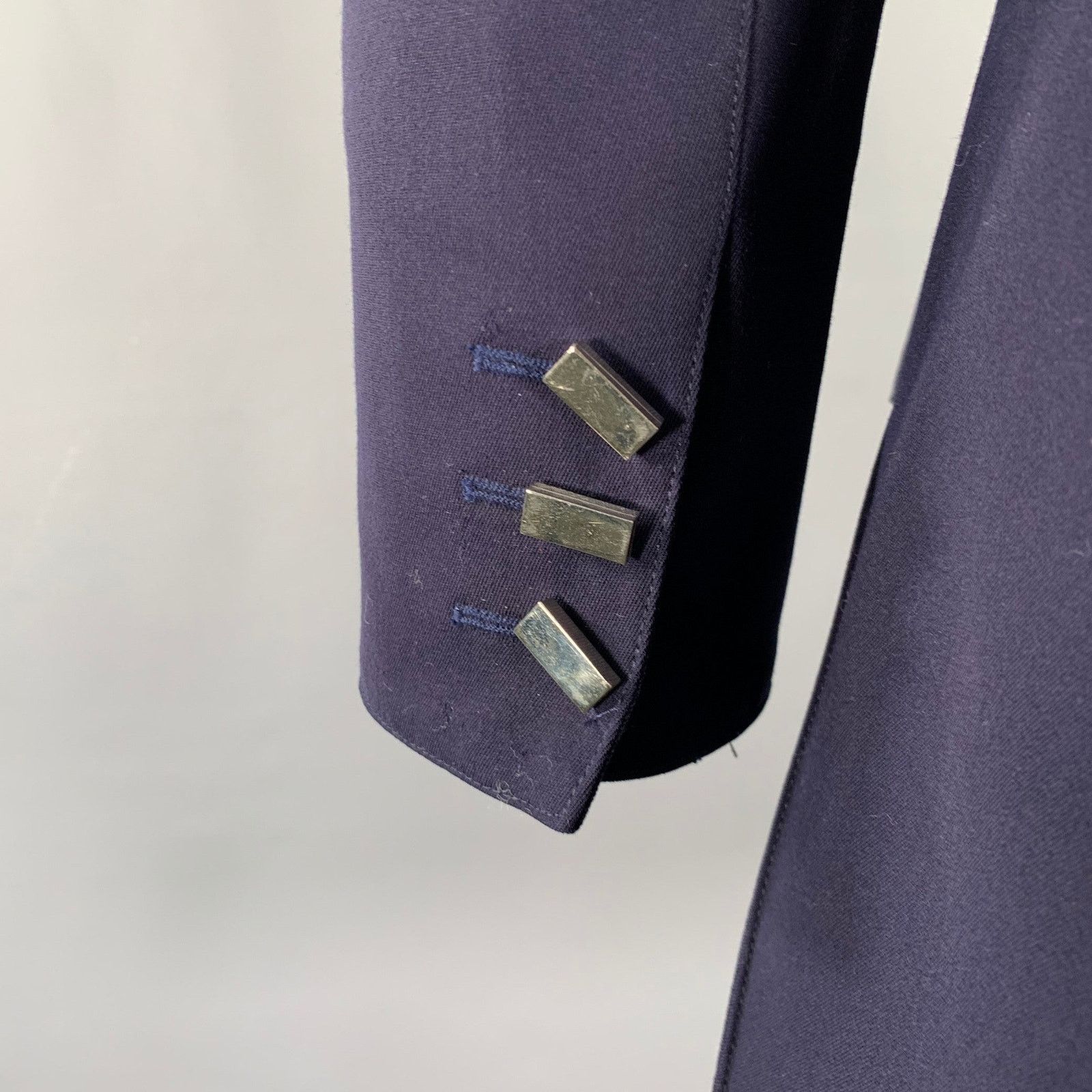 Claude Montana CLAUDE MONTANA Size S Purple Wool Shoulder Pads Jacket Size S / US 4 / IT 40 - 5 Thumbnail