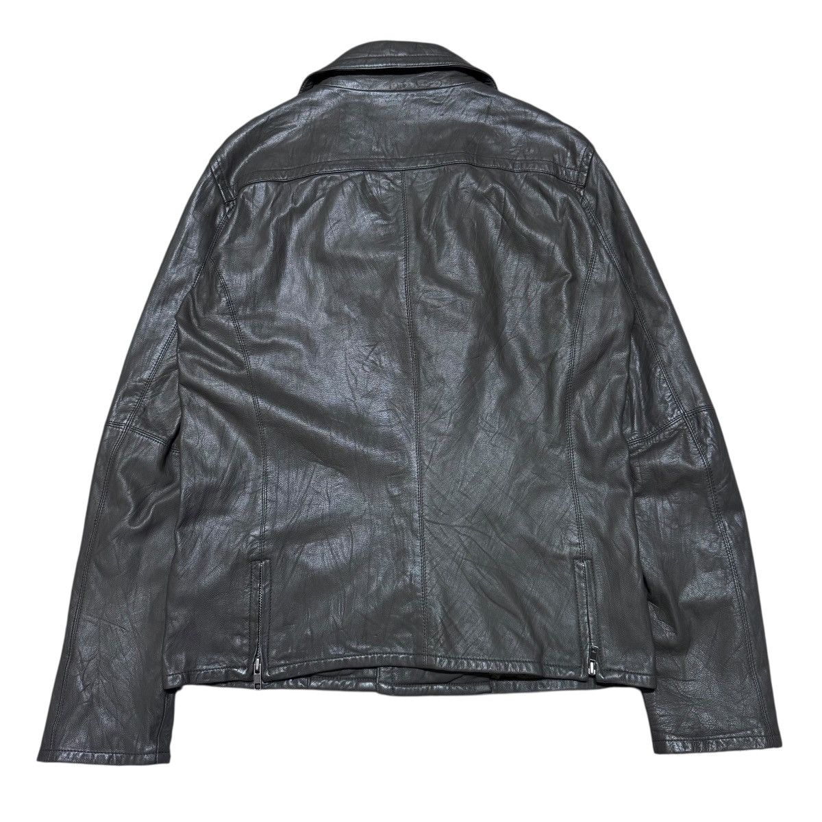 Le Grande Bleu (L.G.B.) Custom Culture Goat Skin Leather Biker Jacket Size US M / EU 48-50 / 2 - 2 Thumbnail