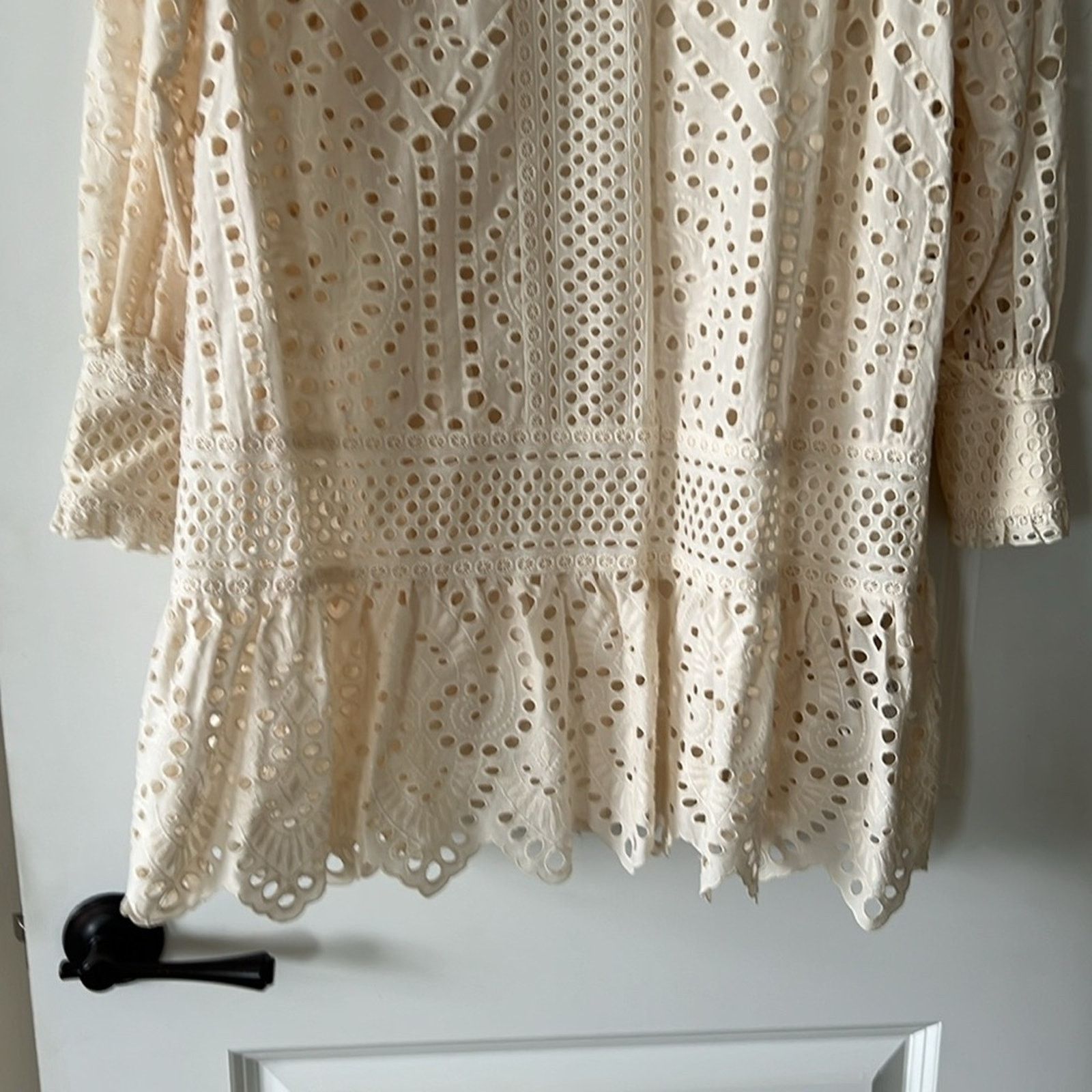 H&M H&M Eyelet long sleeve drop waist tunic dress boho medium Size M / US 6-8 / IT 42-44 - 5 Thumbnail
