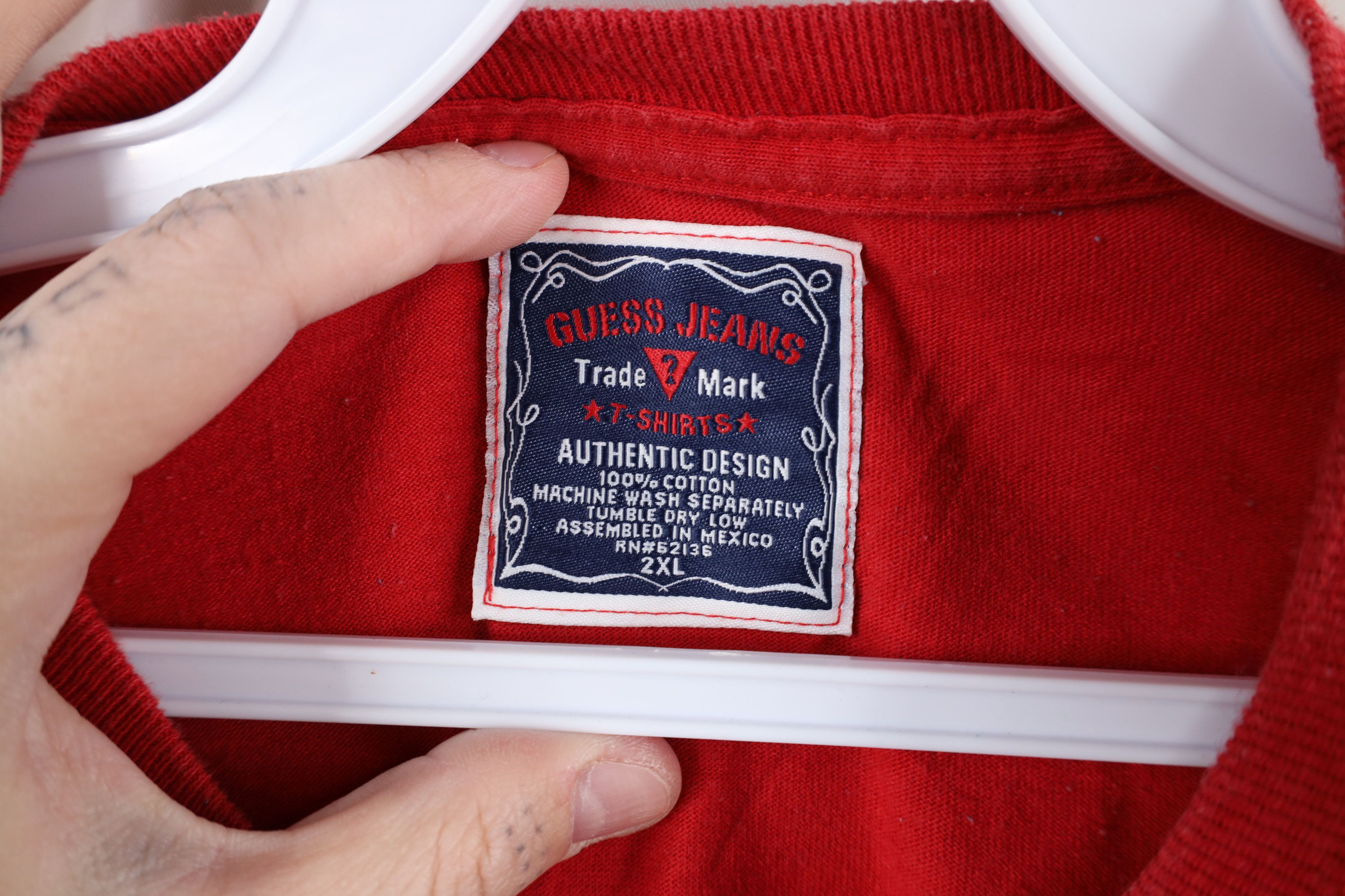 Guess × Vintage Vintage 90s Guess Spell Trippy Box Logo Short Sleeve T-Shirt Size US XXL / EU 58 / 5 - 10 Thumbnail