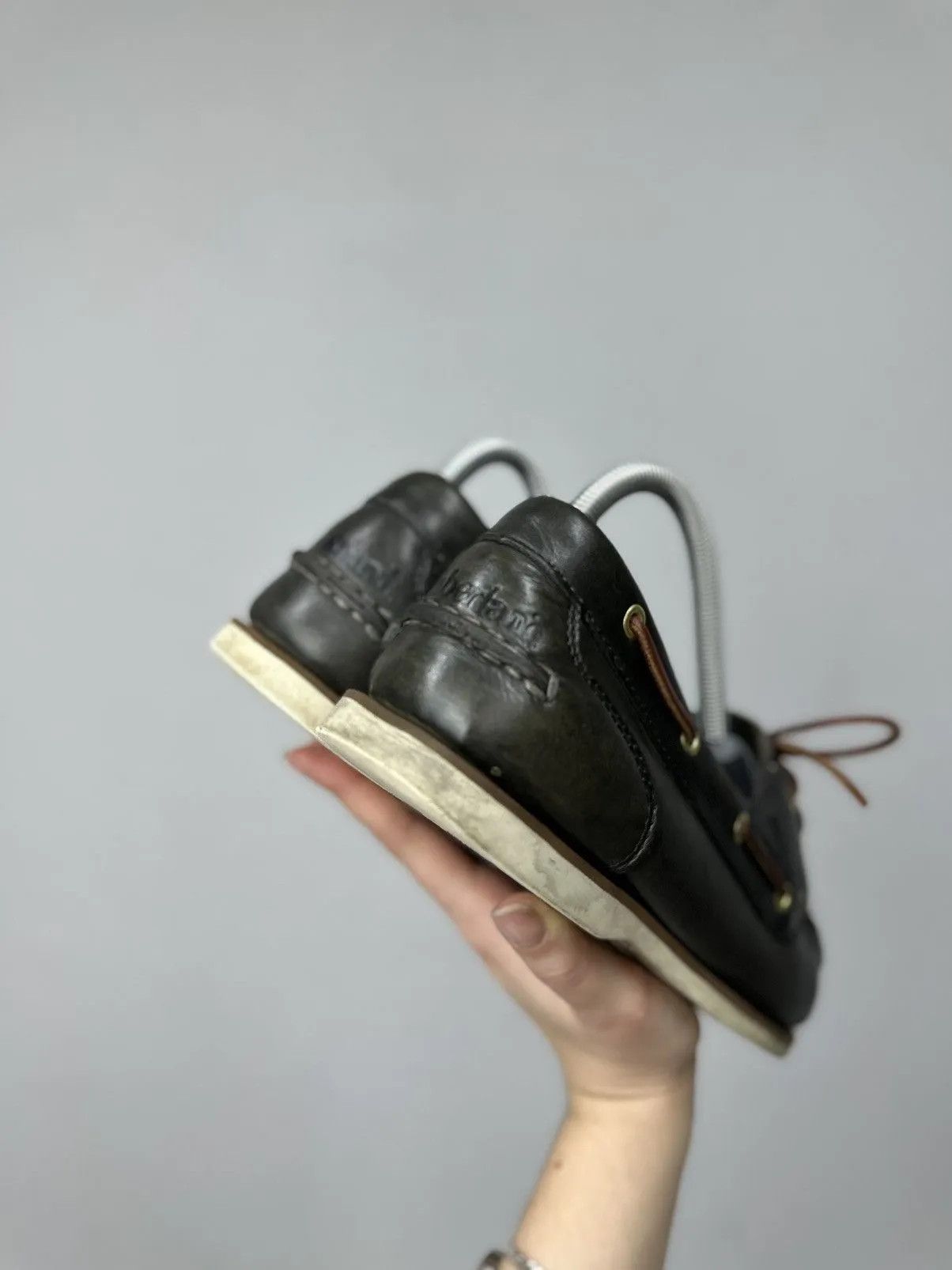 14th Addiction Timberland Leather Brown Guidi AS 98 Style Vintage Loafers Size US 8 / EU 41 - 4 Thumbnail