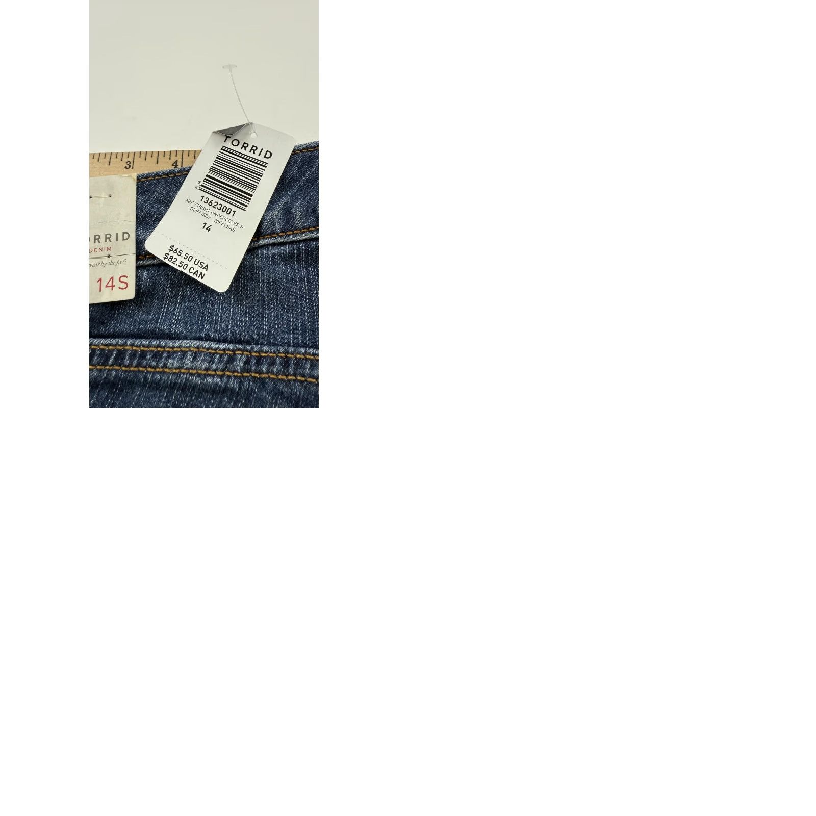 H&M VINTAGE H&M Jeans Womens 18 Blue Straight High Waist Denim Stretch 99% Cotton Size 40" / US 18 - 10 Thumbnail