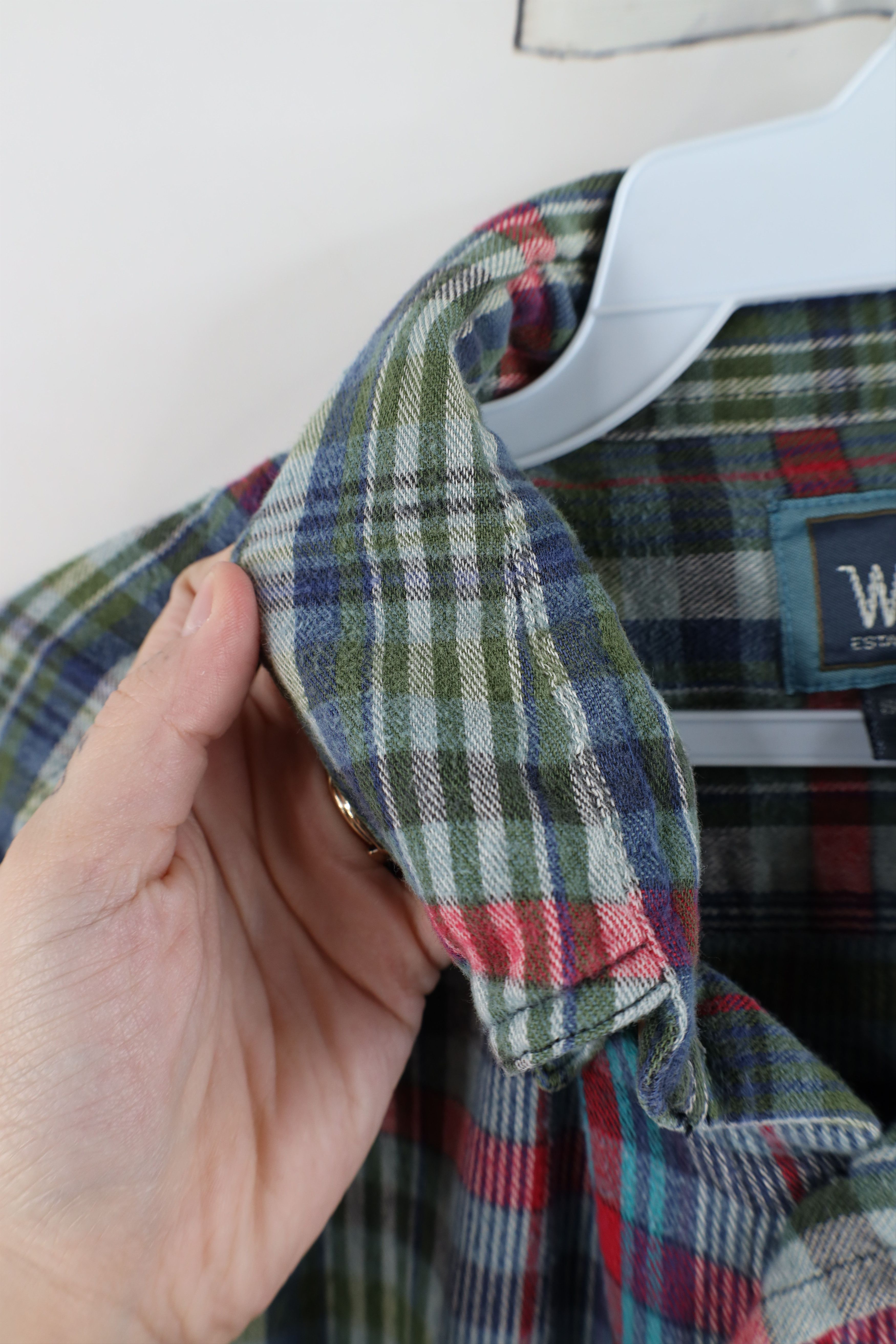 Vintage × Woolrich Woolen Mills Vintage 90s Woolrich Rainbow Plaid Flannel Button Down Shirt Size US L / EU 52-54 / 3 - 8 Thumbnail
