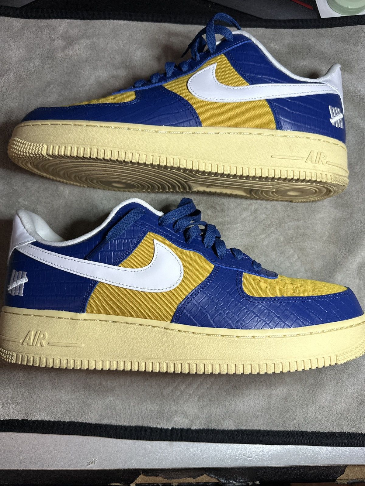 undefeated air force 1 blue croc