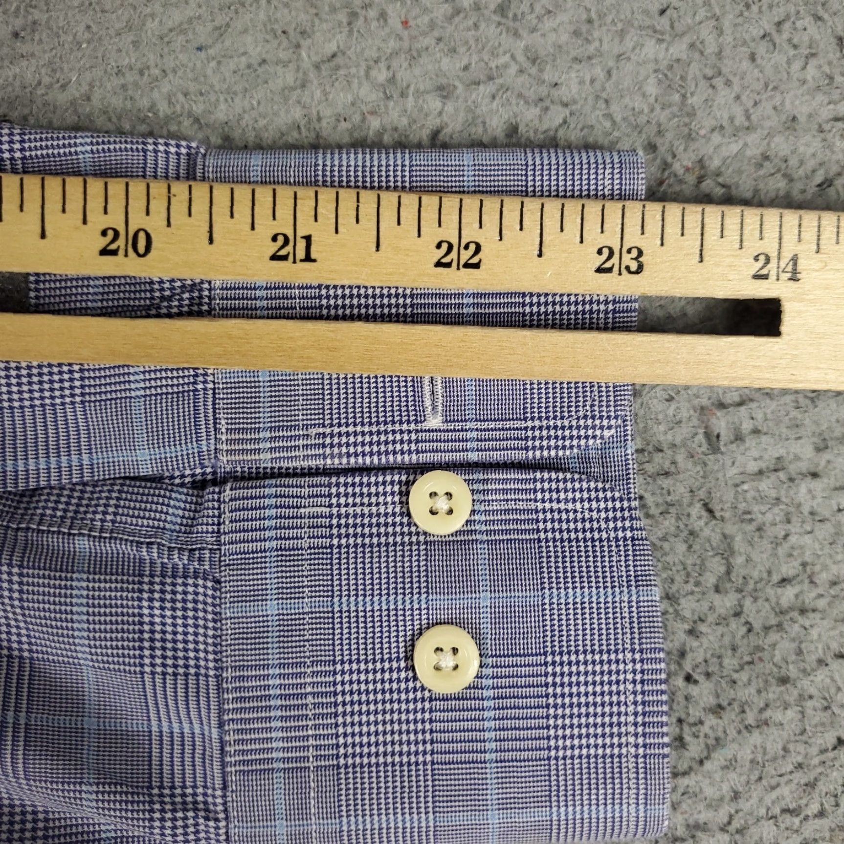 David Donahue David Donahue Dress Shirt Mens Size 16 Blue Plaid Long Sleeve Button Up Casual Workwear Size 42R - 7 Thumbnail