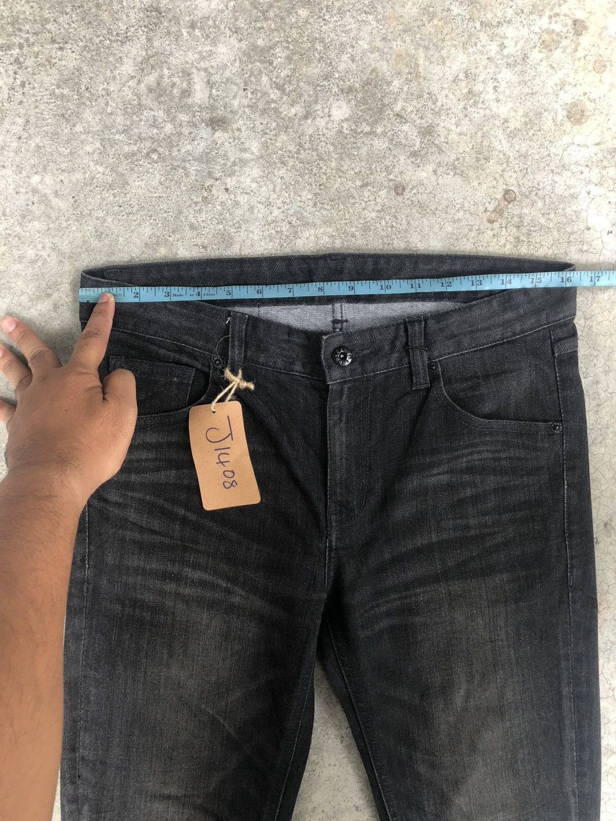 Wooyoungmi Wooyoungmi Leather Pocket Distressed Skinny Jeans Size US 32 / EU 48 - 21 Thumbnail