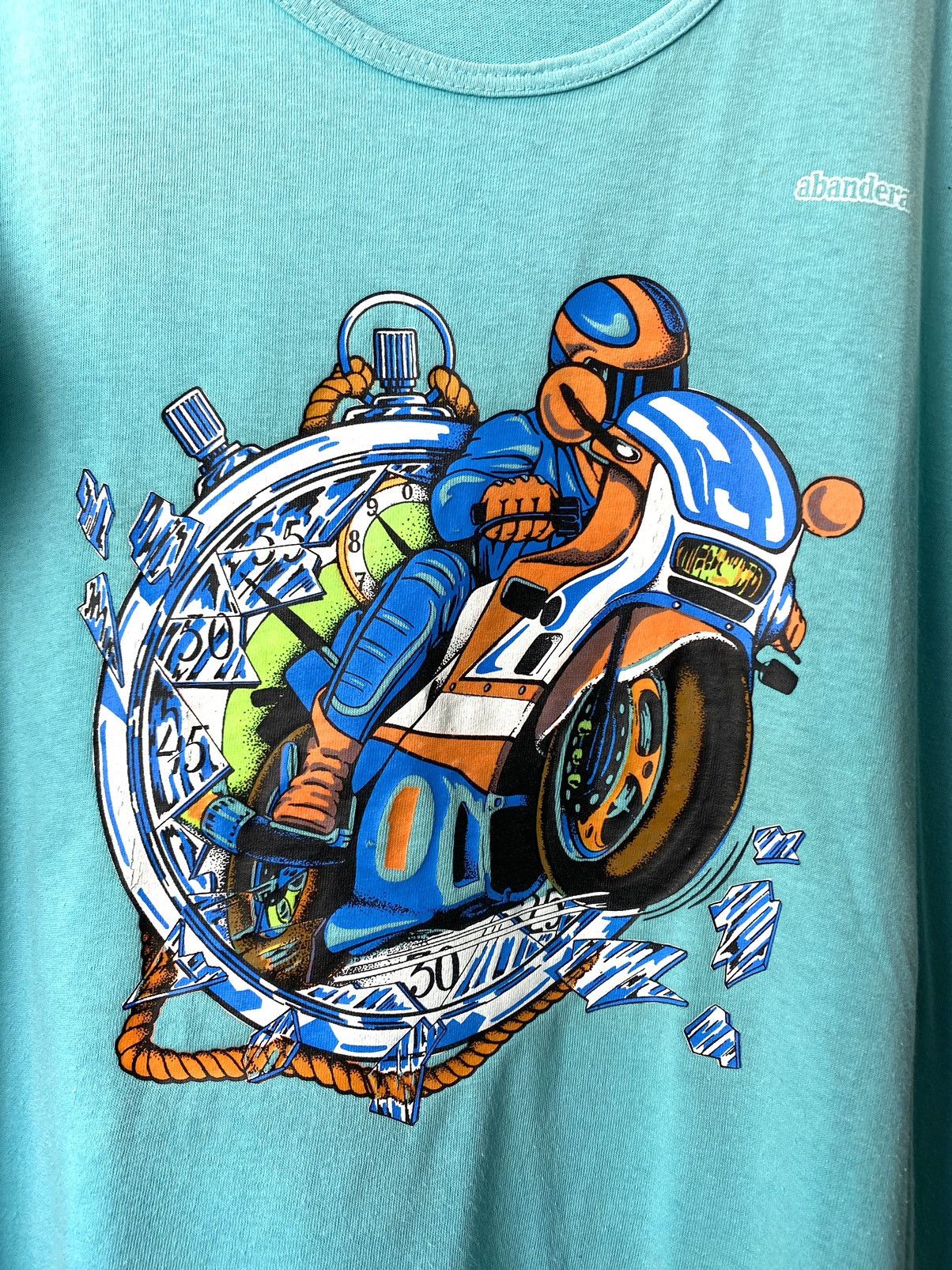 Vintage Vintage 1990’s Bruce Lee Single Stitch Moto Racing T Shirt Size US M / EU 48-50 / 2 - 3 Thumbnail