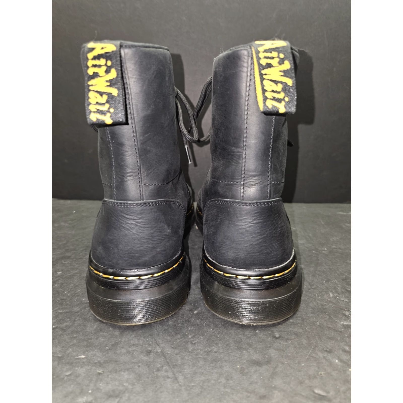 Dr. Martens Dr. Martens Combat Boots Mens Size US 12 Black Leather AirWair Combs 1460 90s Punk Gothic Slip Resistant Workwear Casual Boots Size US 12 / EU 45 - 7 Thumbnail