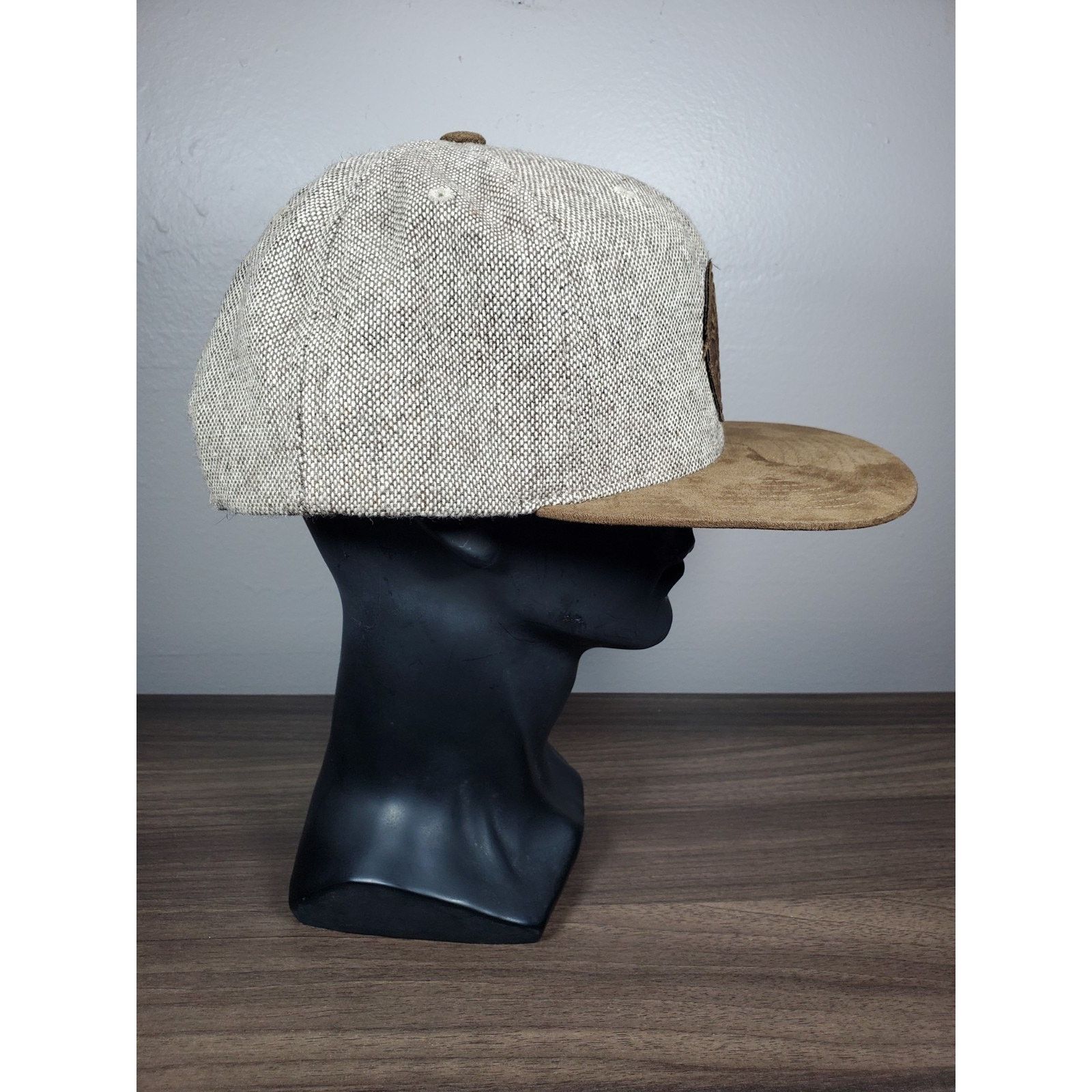 Brixton Brixton MFG Company Snapback Cap Hat Brown Tan Leather Patch Size ONE SIZE - 7 Thumbnail