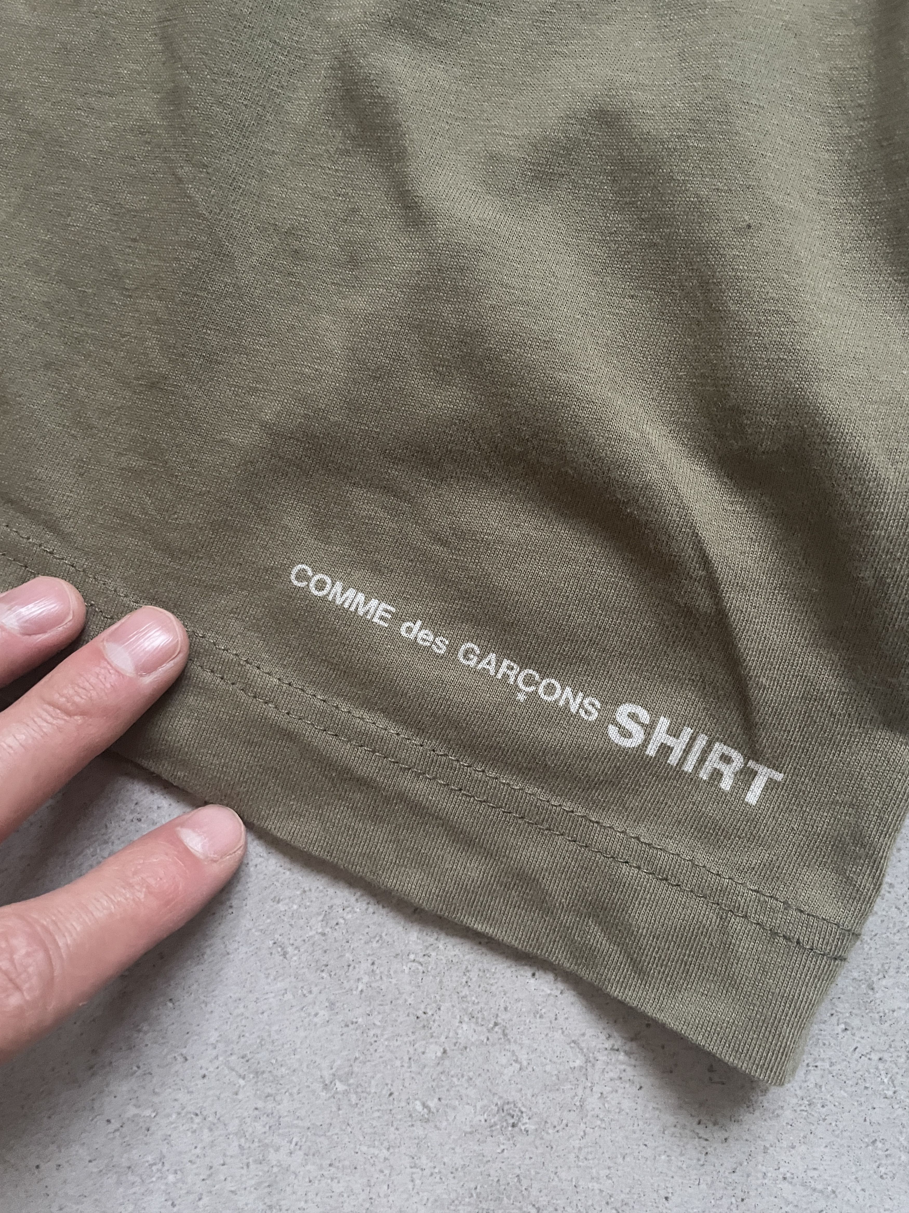 Comme des Garcons CDG COMME DES GARCONS SHIRT BLANK BASIC KHAKI JAPANEESE TEE Size US XL / EU 56 / 4 - 2 Thumbnail
