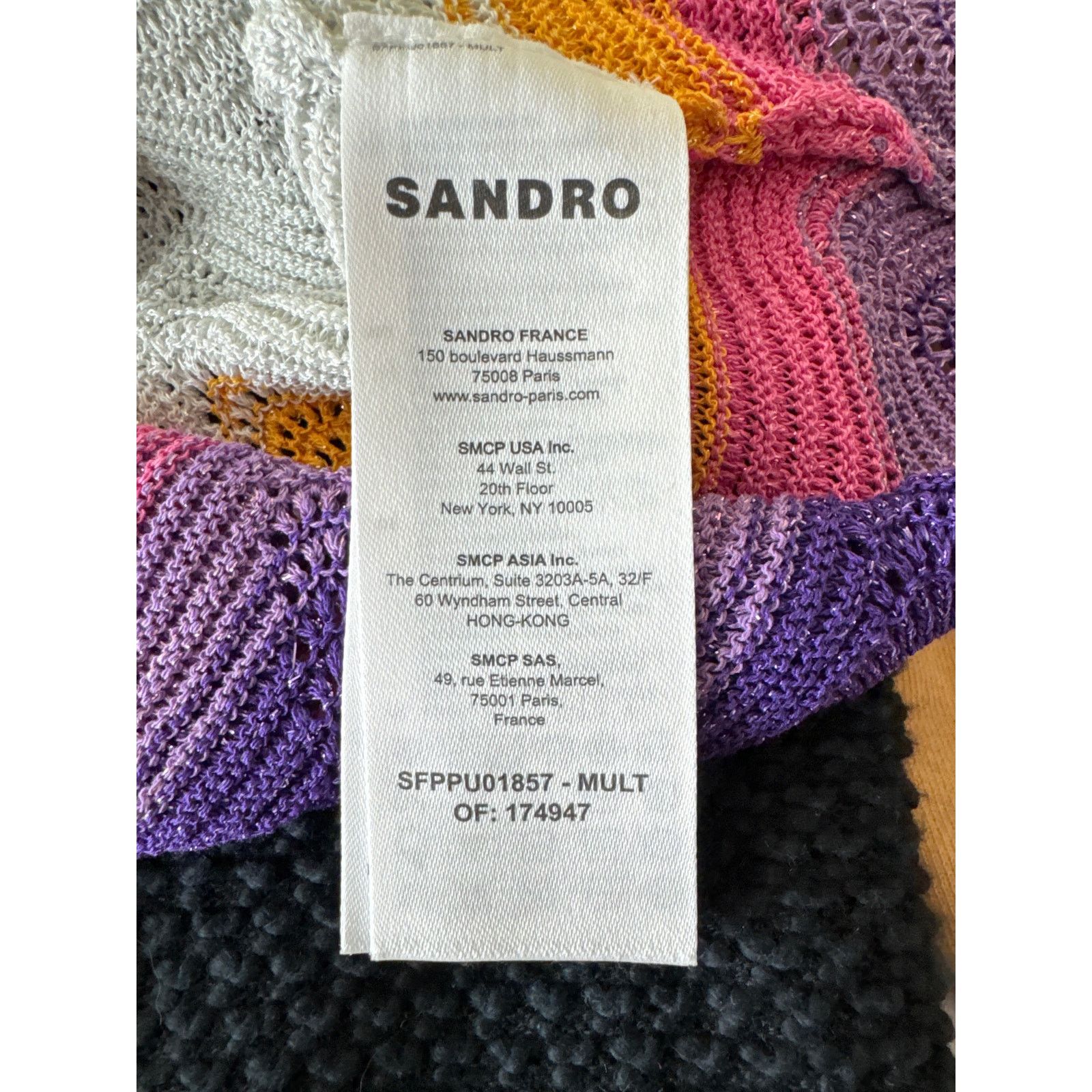 Sandro SANDRO Vallee Openwork Knit Tank Wave Pattern Mulit Size 2 Size XS / US 0-2 / IT 36-38 - 10 Thumbnail