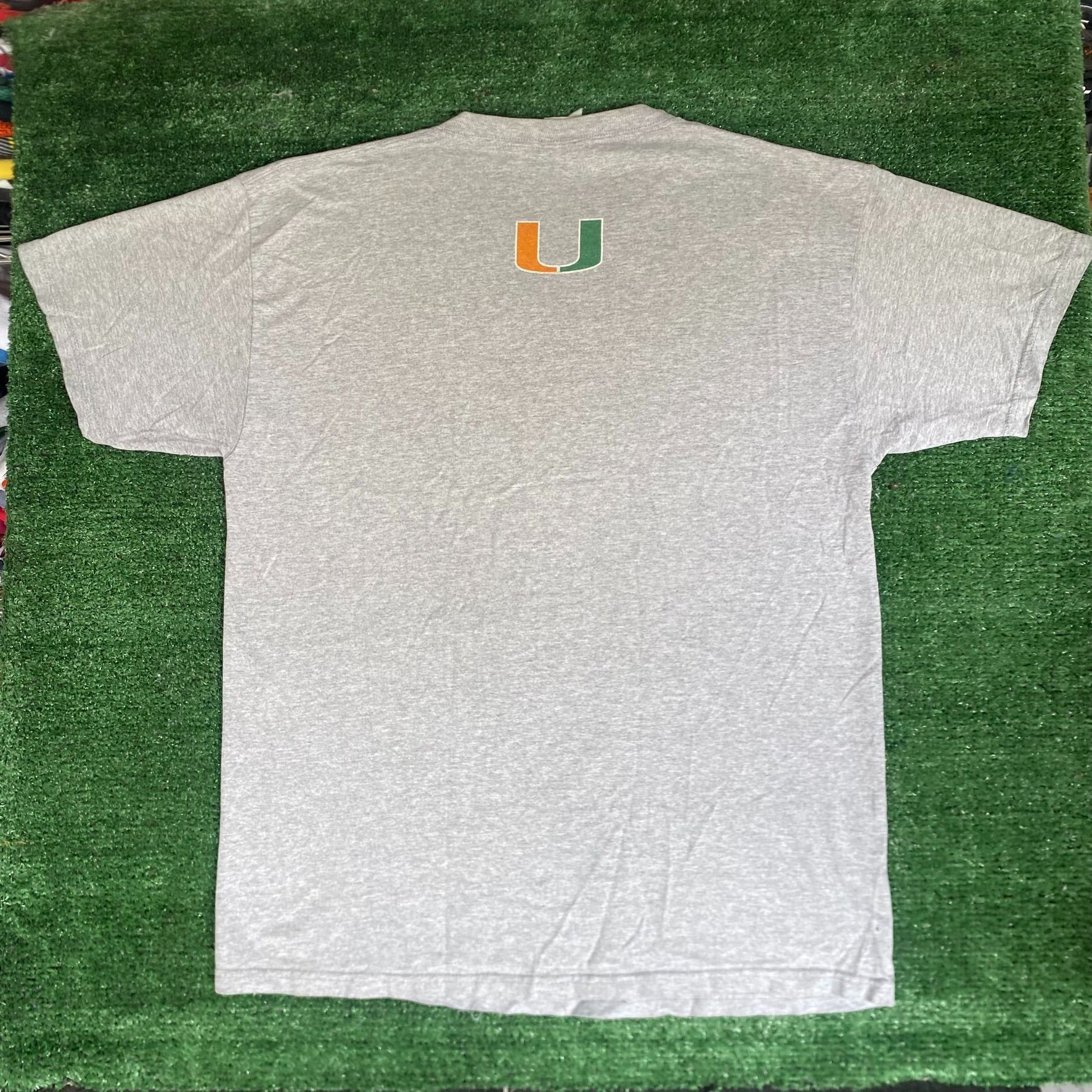 Vintage Vintage Y2K Miami Hurricanes Shirt Gray University Logo Tee Size US L / EU 52-54 / 3 - 5 Thumbnail
