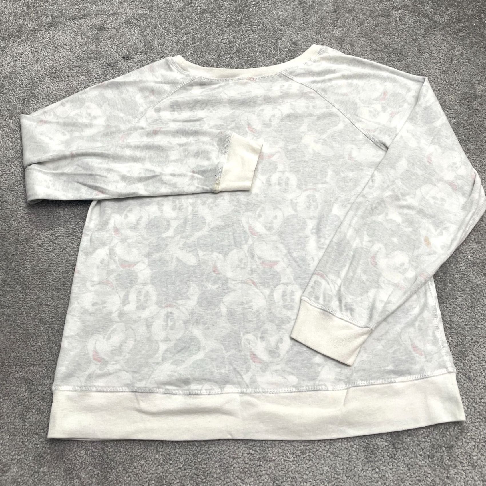 Disney Disney Mickey Mouse Reversible Sweatshirt Womens L White Graphic Pullover Size L / US 10 / IT 46 - 2 Thumbnail