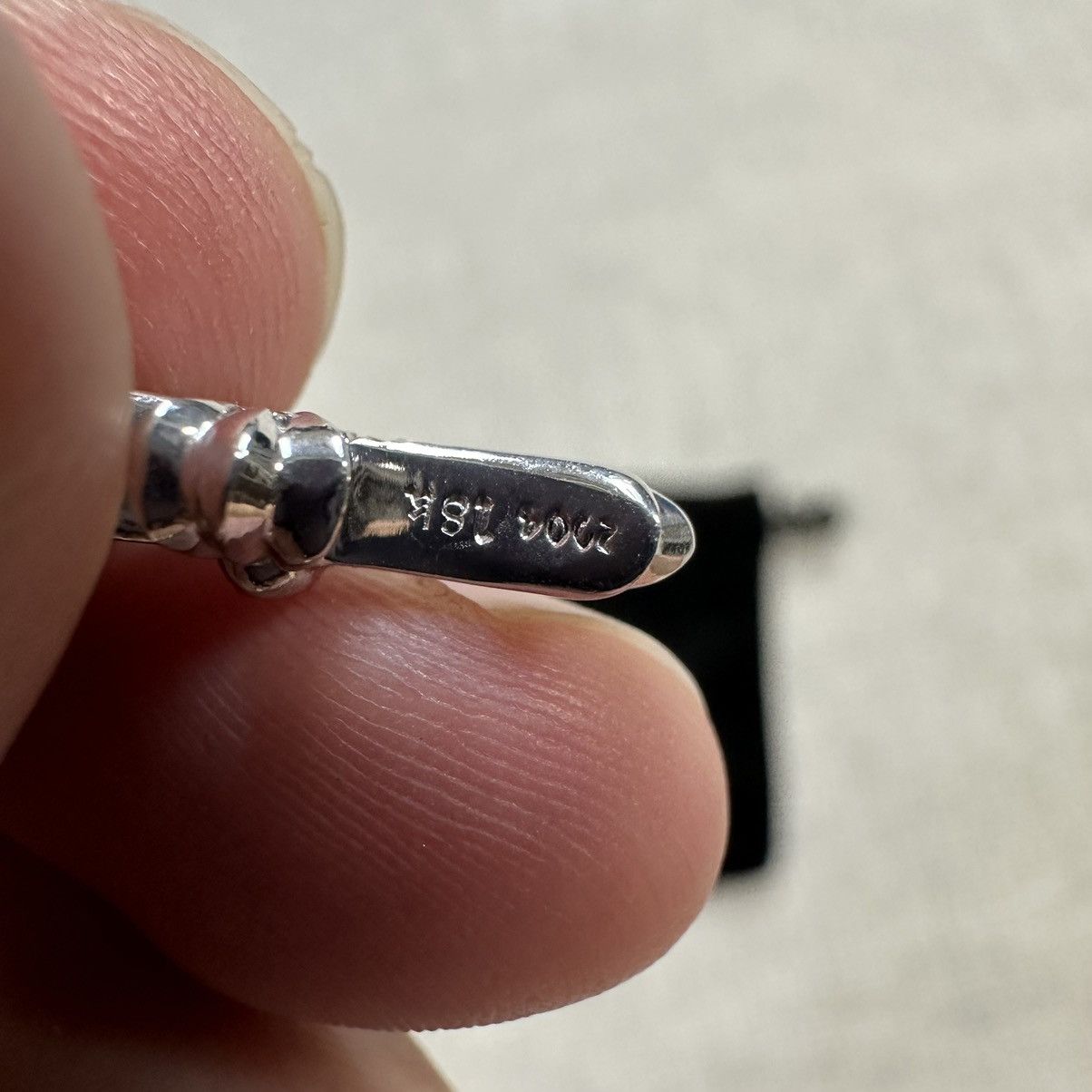 Chrome Hearts Chrome Hearts White Gold Babyfat with Pink Stone Size ONE SIZE - 4 Thumbnail