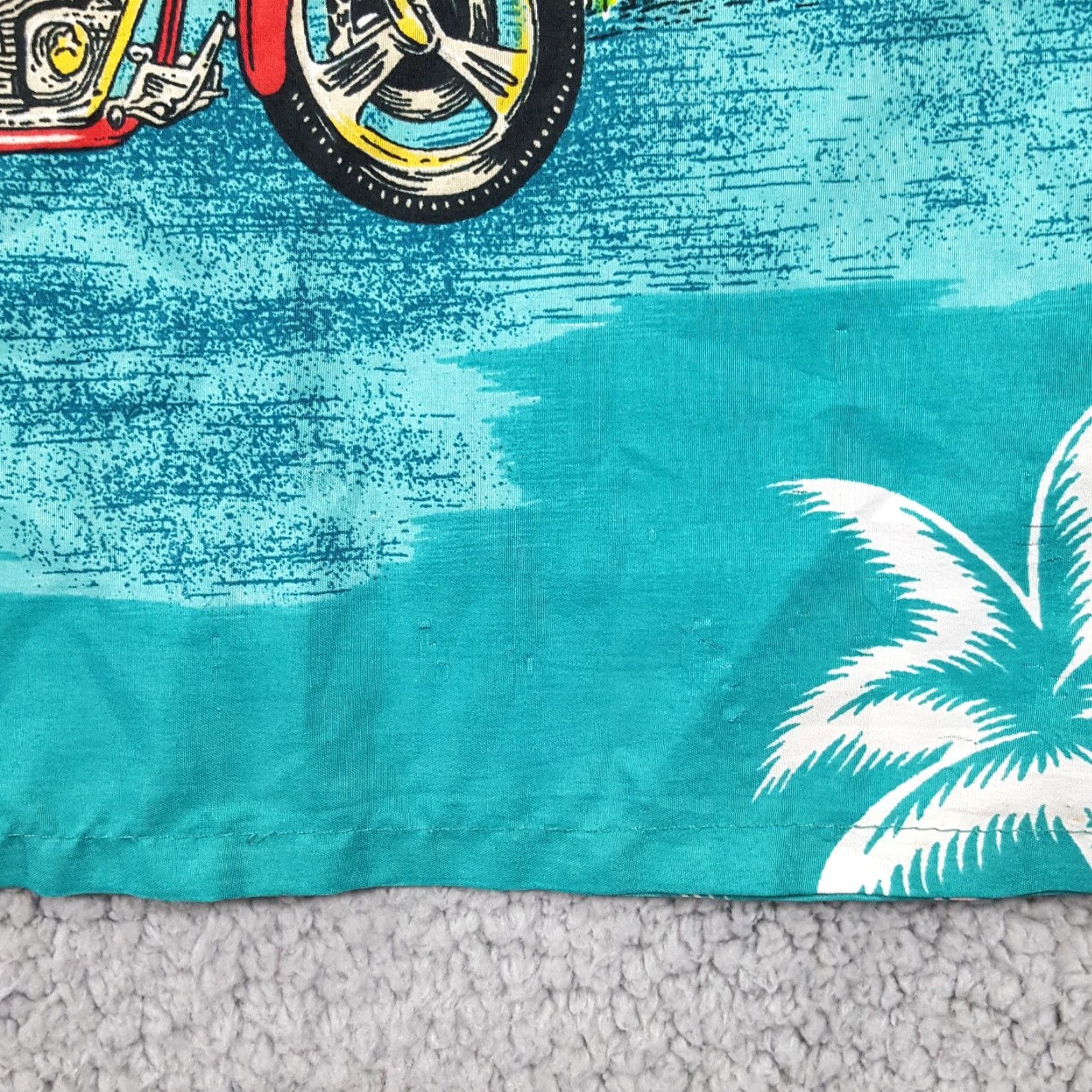 Vintage VINTAGE Hawaiian Biker Motorcycle Floral Men's Large Button Up Beach Camp Shirt Size US L / EU 52-54 / 3 - 5 Thumbnail