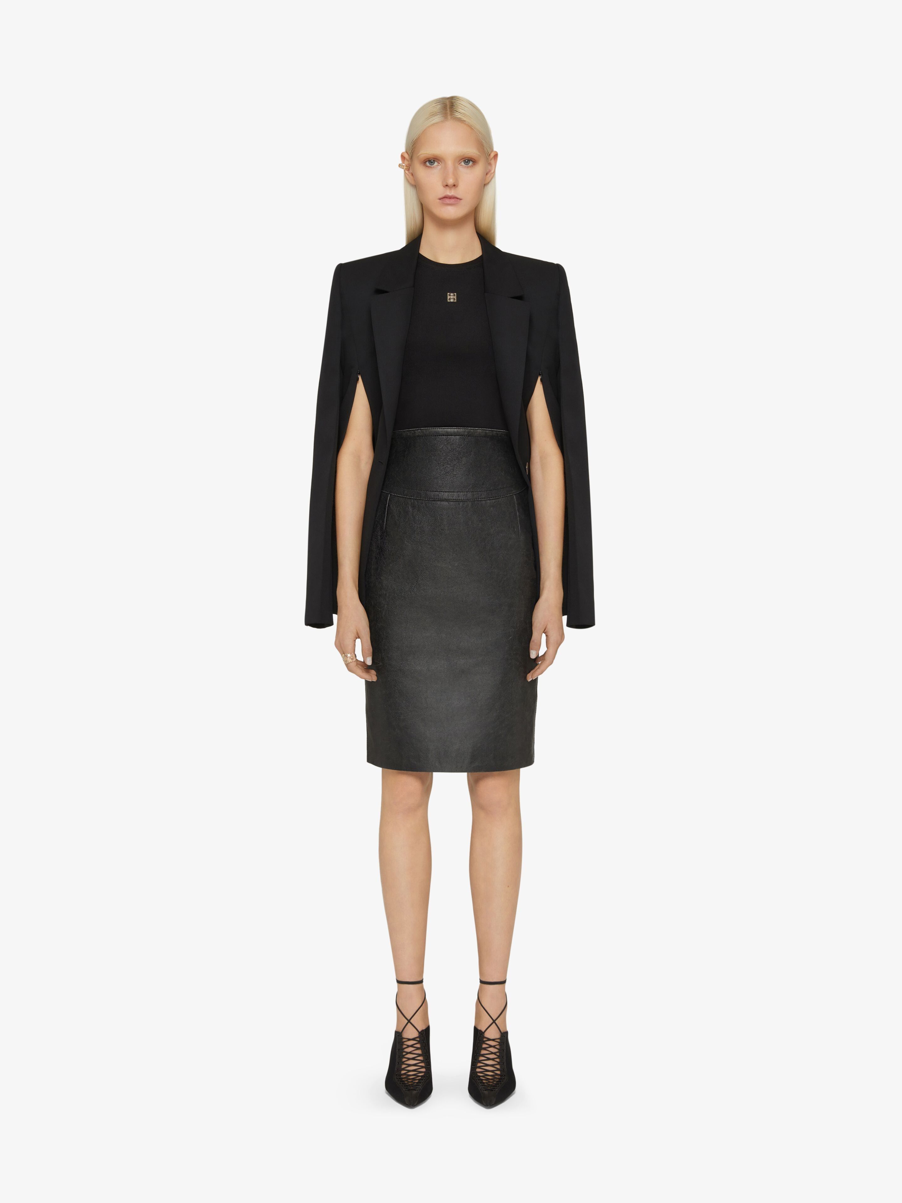 Givenchy o1w1db10325 Cape Jacket in Black Size L / US 10 / IT 46 - 3 Thumbnail