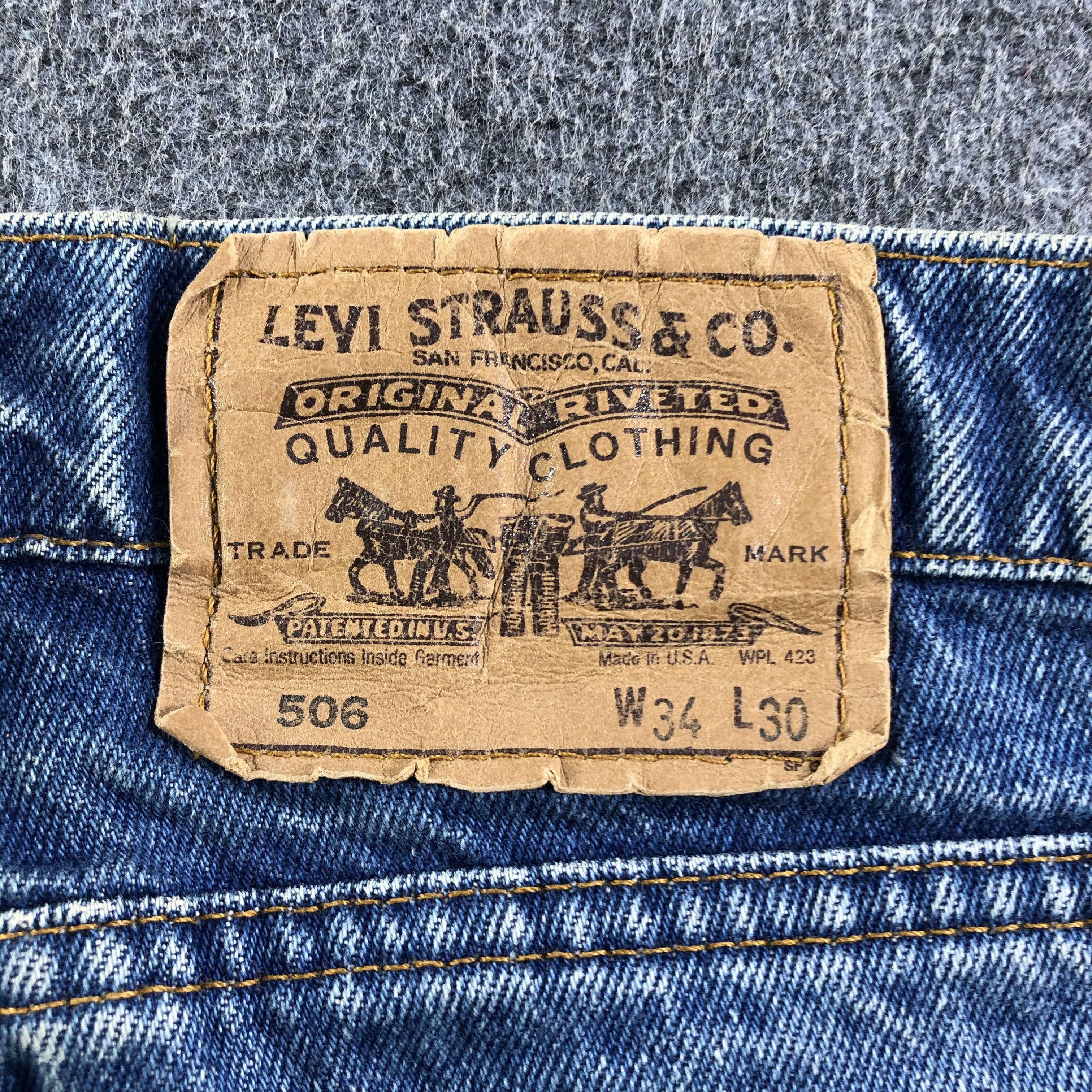 Levi's Vintage Blue Wash Levis 506 Jeans-J3488 Size US 33 - 5 Thumbnail