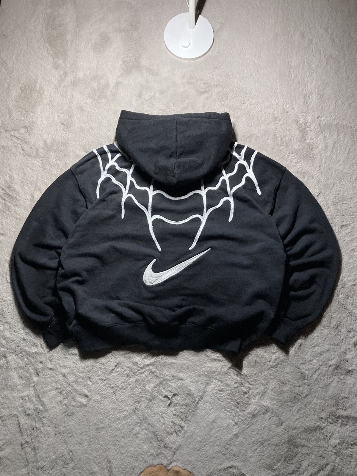 Nike × Vintage ⛩️Nike hoodie custom vintage y2k center logo spider web rare Size US L / EU 52-54 / 3 - 8 Thumbnail