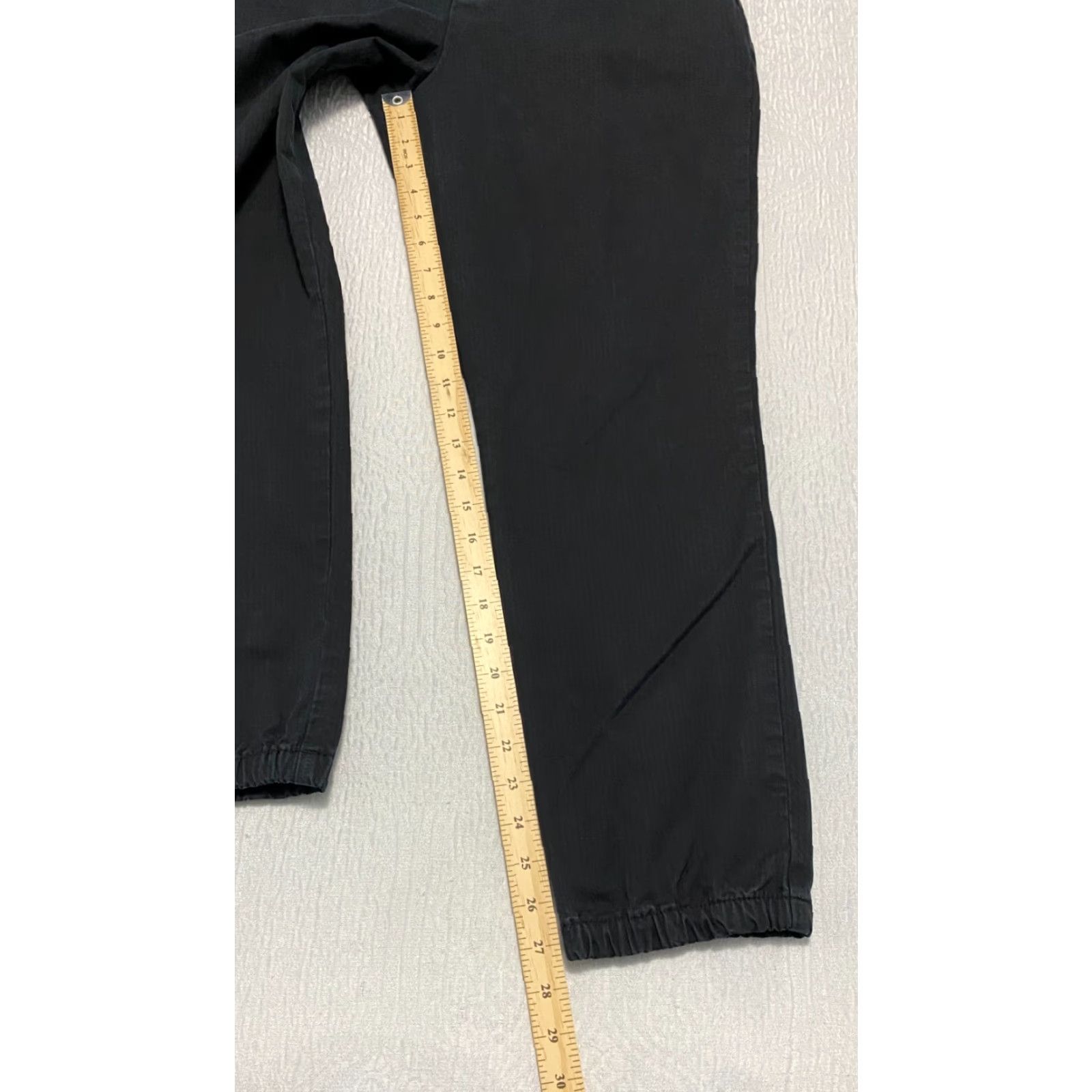 Lee Lee Black Jogger Pants Womens Size 12 Regular Fit Tapered Leg Mid Rise Stretch Size 34" / US 12 / IT 48 - 5 Thumbnail
