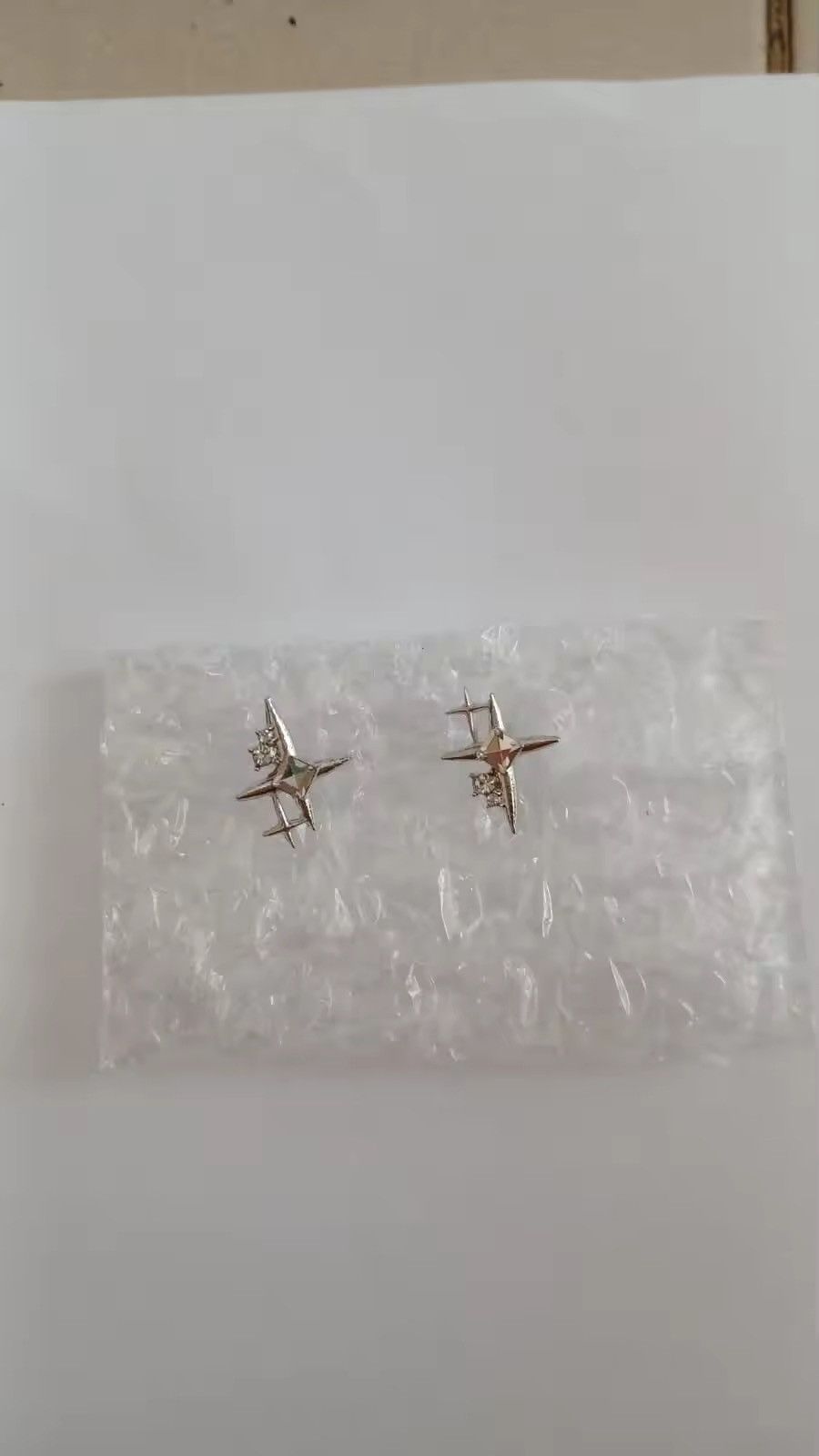 Jewelry Liquid Metal Cross Star Earrings Size ONE SIZE - 6 Thumbnail