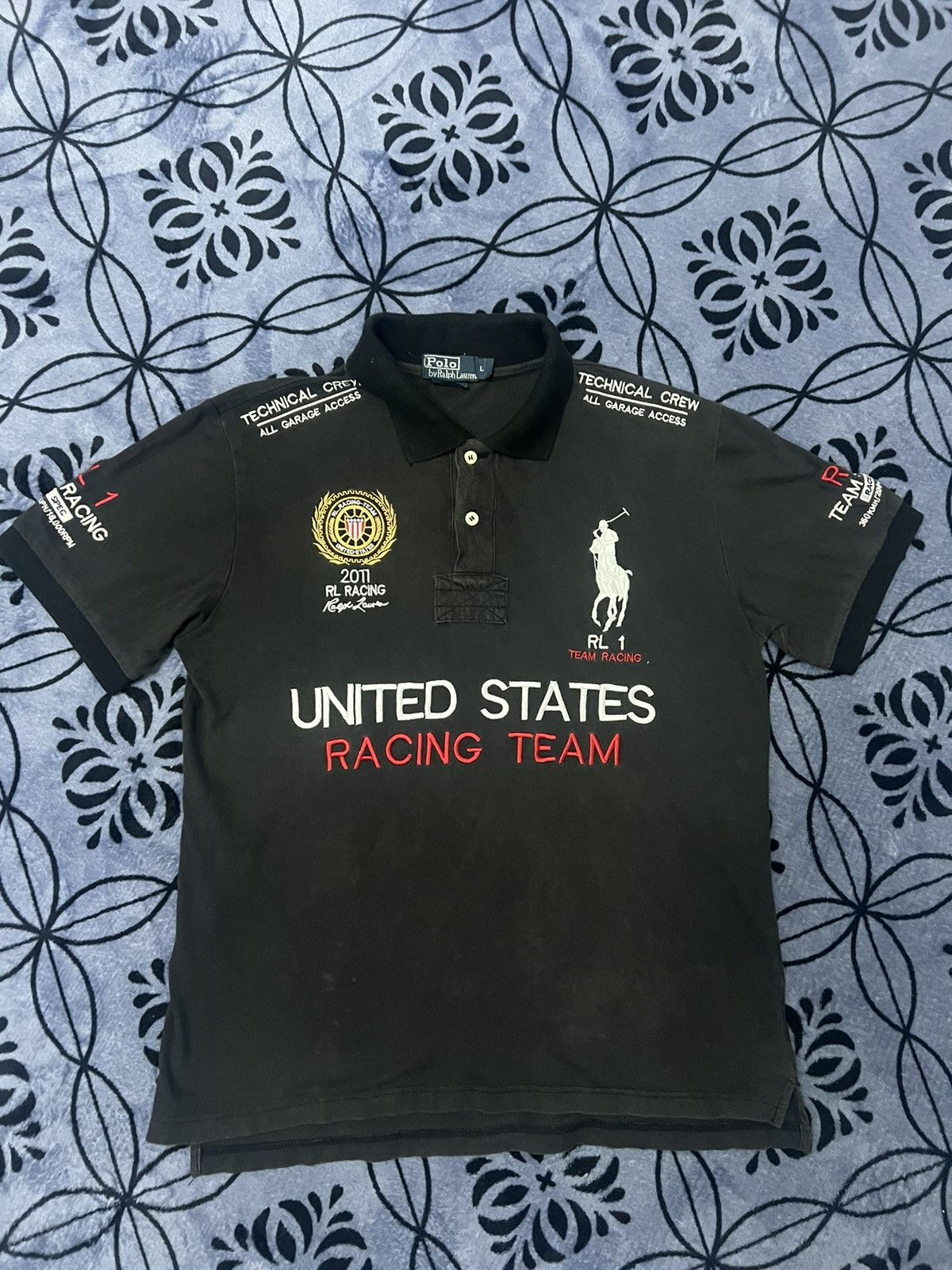 Polo Ralph Lauren × Vintage POLO by Ralph Lauren - United State Racing Team Size US L / EU 52-54 / 3 - 2 Thumbnail