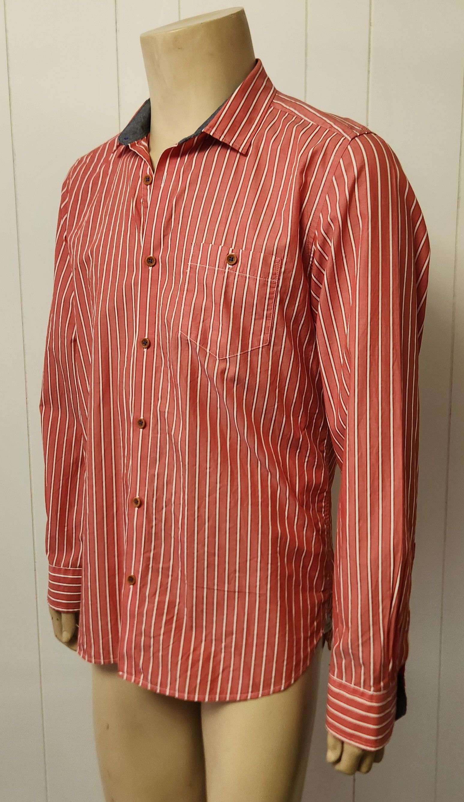 Ted Baker Ted Baker shirt M men's cotton red stripe Size US M / EU 48-50 / 2 - 2 Thumbnail