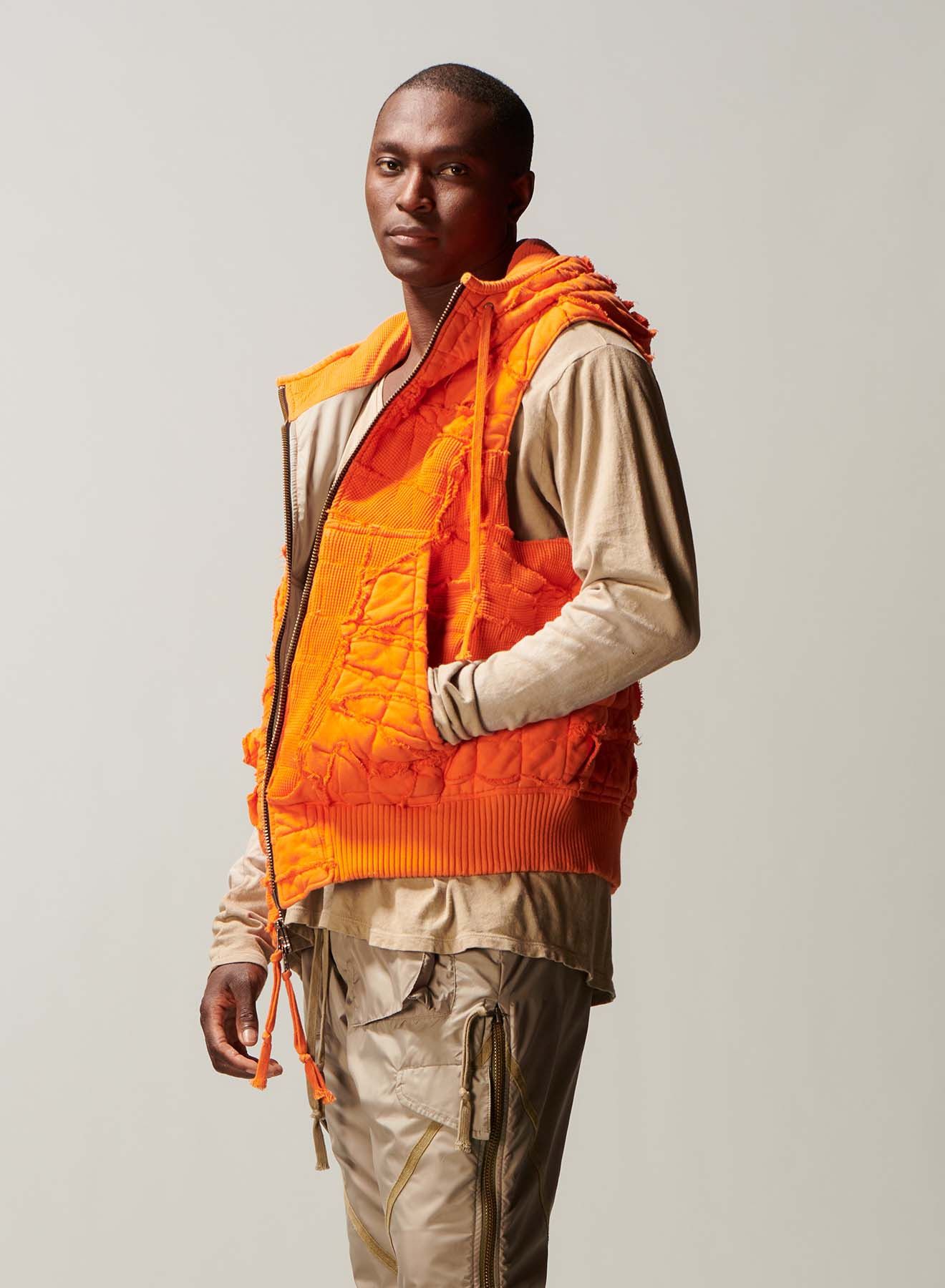 Greg Lauren $1500 Greg Lauren Orange Stitchwork Vest Size US L / EU 52-54 / 3 - 3 Thumbnail