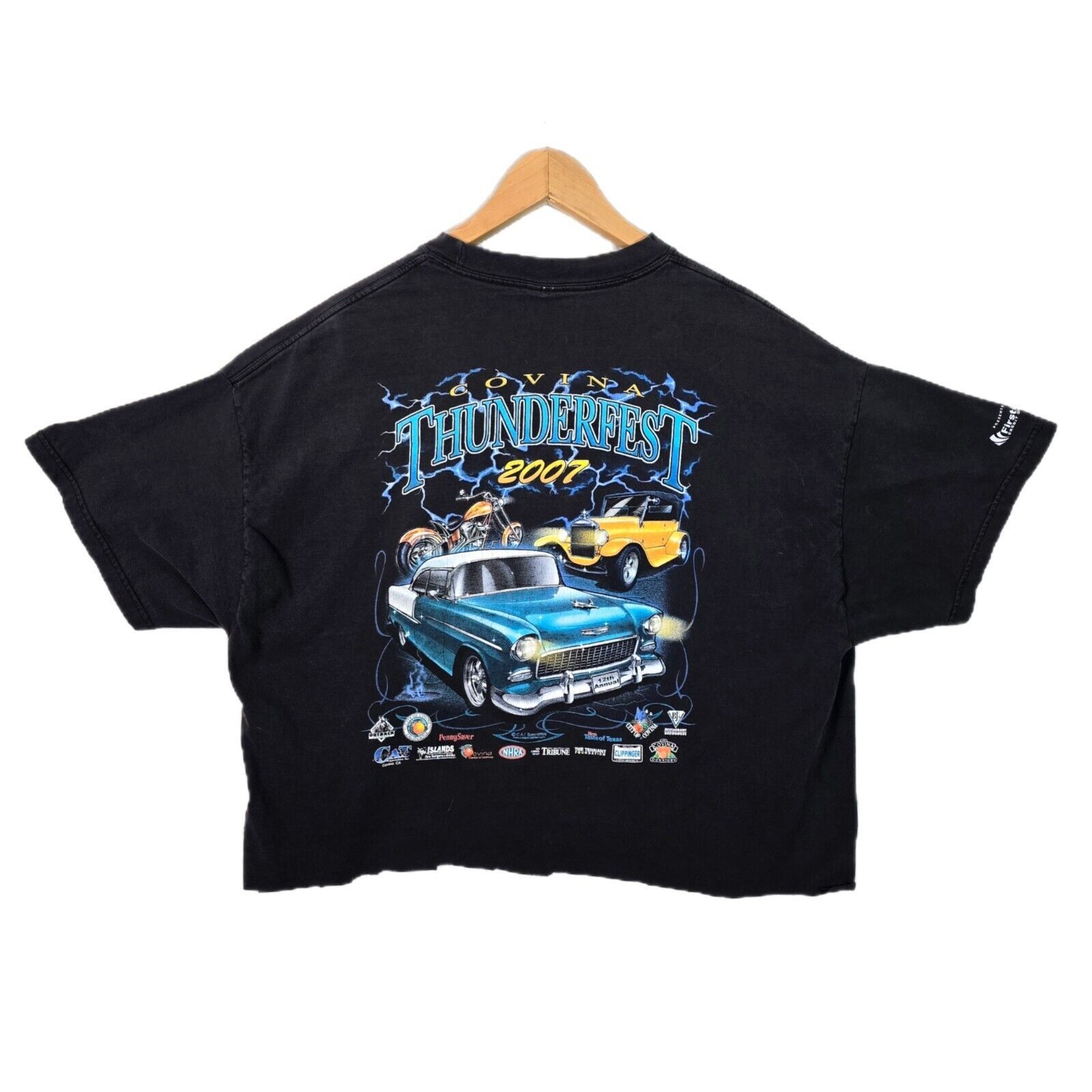 Hanes Thunderfest Car Show 2007 Cropped Shirt Size XXL Motorcycle Size XXL / US 16-18 / IT 52-54 - 1 Thumbnail