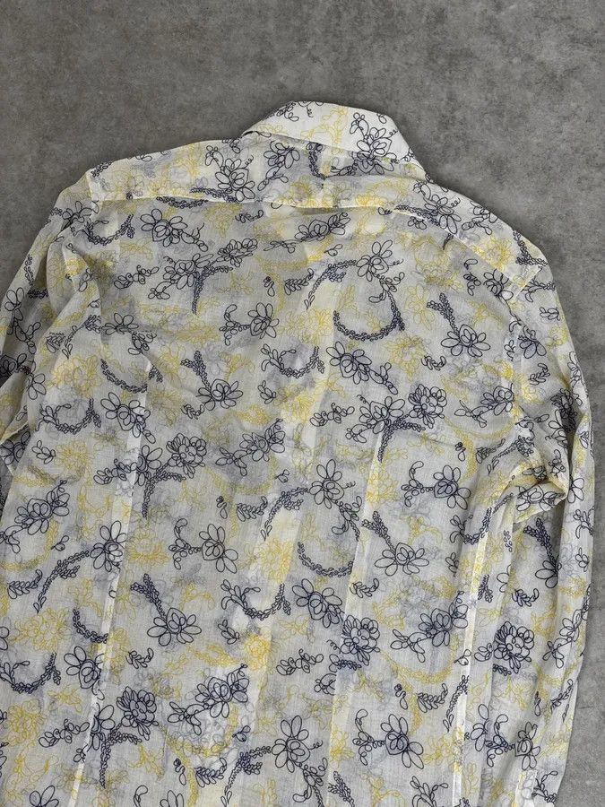 Prada Prada White Clear Sweet Flowers Shirt Size US S / EU 44-46 / 1 - 6 Thumbnail
