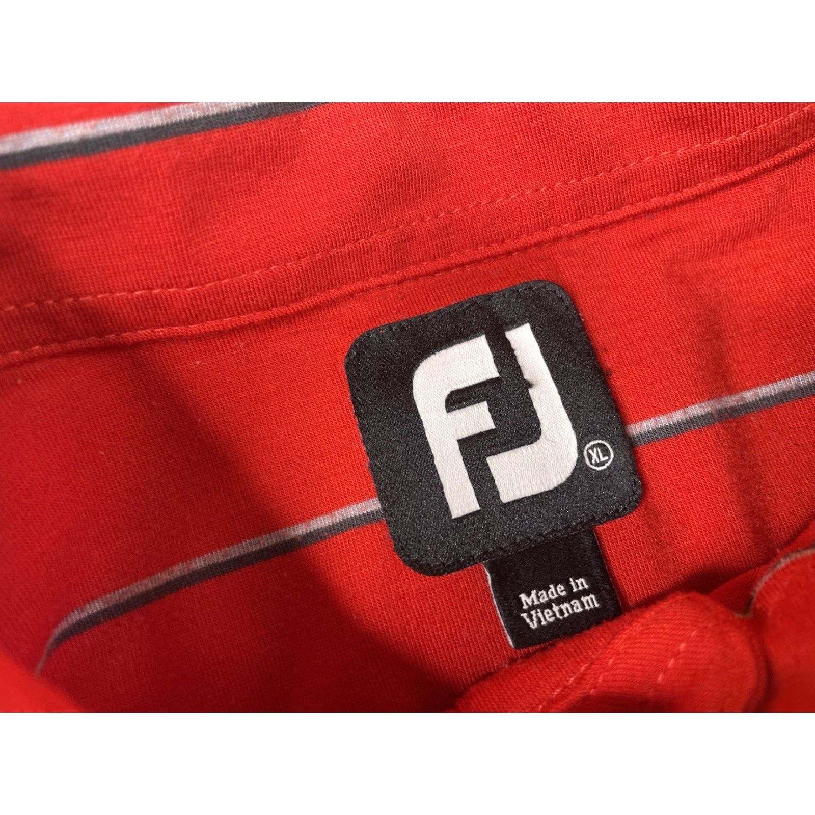Footjoy FootJoy FJ BALTUSROL Polo Shirt Striped Red Mens XL Golf Polo Shirt, Red, FootJoy, Polo, Men, XL Size US XL / EU 56 / 4 - 3 Thumbnail