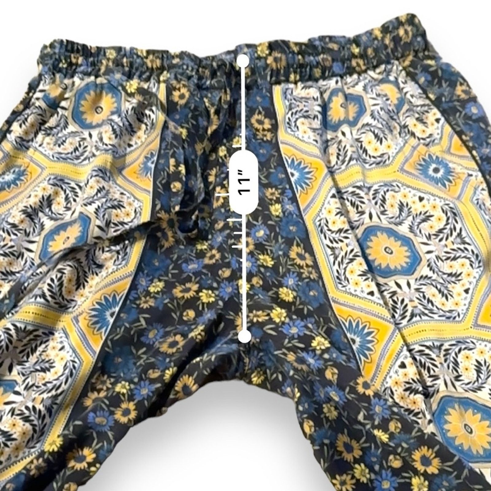 Johnny Was Johnny Was Silk Blend Floral Paisley Drawstring Pants Sz S Size 27" / US 4 / IT 40 - 9 Thumbnail