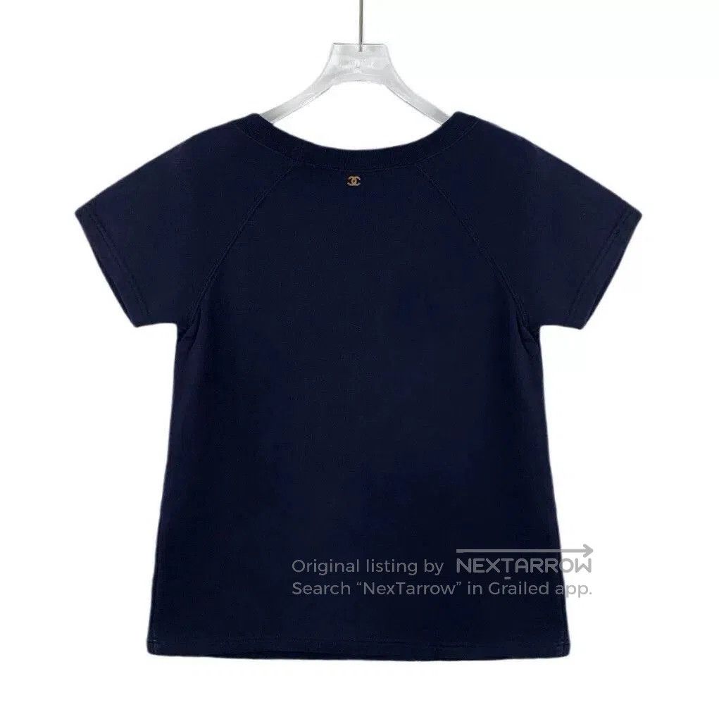 Chanel dark blue chanel cotton short sleeve t-shirt. Size US S / EU 44-46 / 1 - 2 Thumbnail