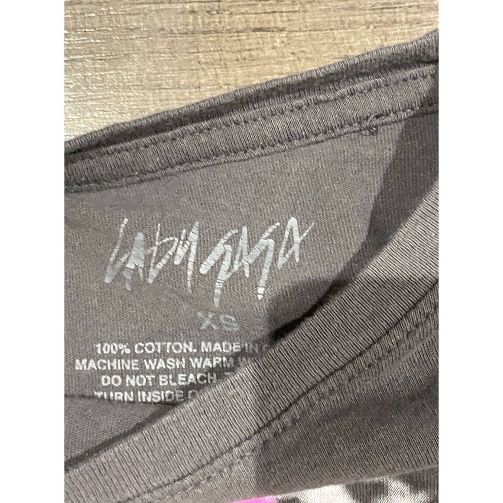 Vintage Lady Gaga T-Shirt XS Gray Crew Neck Short Sleeve 100% Cotton Concert Merch Women Size XS / US 0-2 / IT 36-38 - 3 Thumbnail