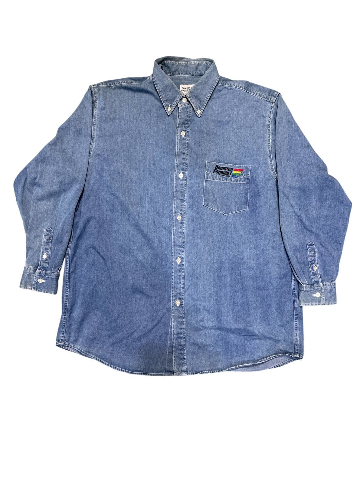 Benetton Benetton Formula 1 Denim Shirt Size US L / EU 52-54 / 3 - 1 Thumbnail
