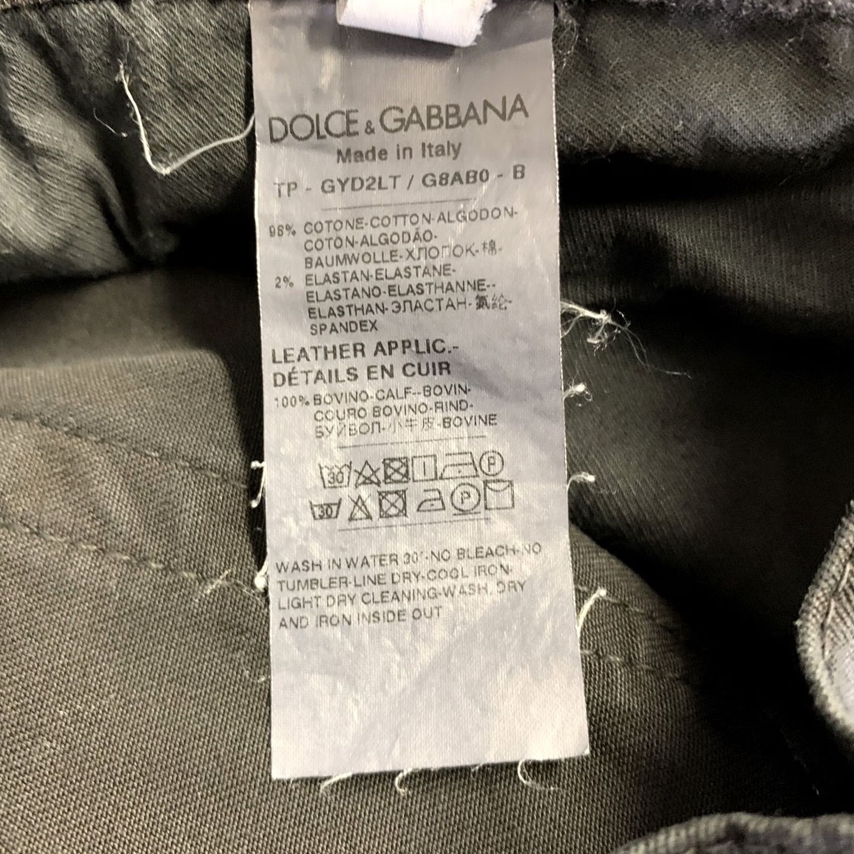 Dolce & Gabbana DOLCE & GABBANA Size 36 Black Cotton Blend Jean Cut Casual Pants Size US 36 / EU 52 - 8 Thumbnail