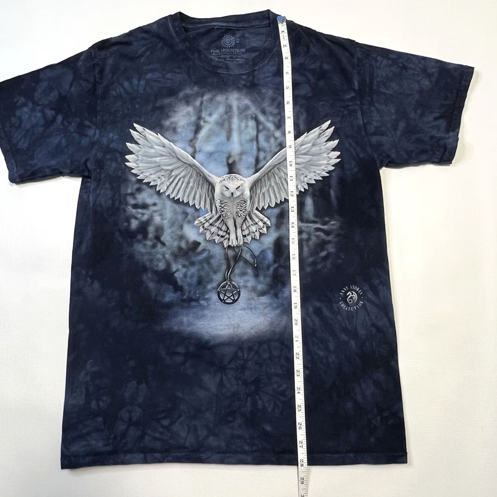 The Mountain VINTAGE The Mountain Owl T-Shirt Unisex Medium Crew Neck Short Sleeve Cotton Blue 90s Nature Animals Mens Size US M / EU 48-50 / 2 - 6 Thumbnail